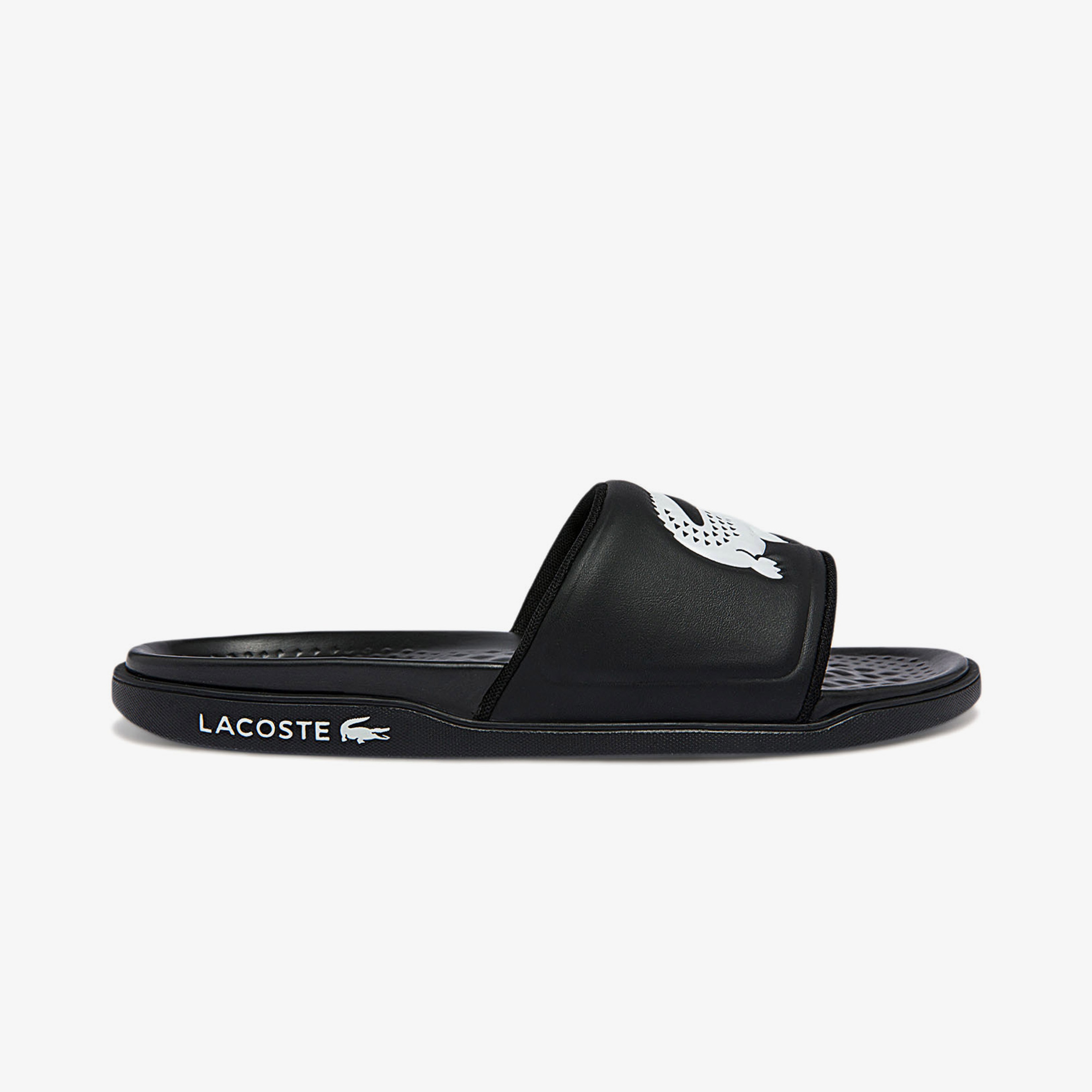 Lacoste Erkek Croco Baskılı Siyah Terlik