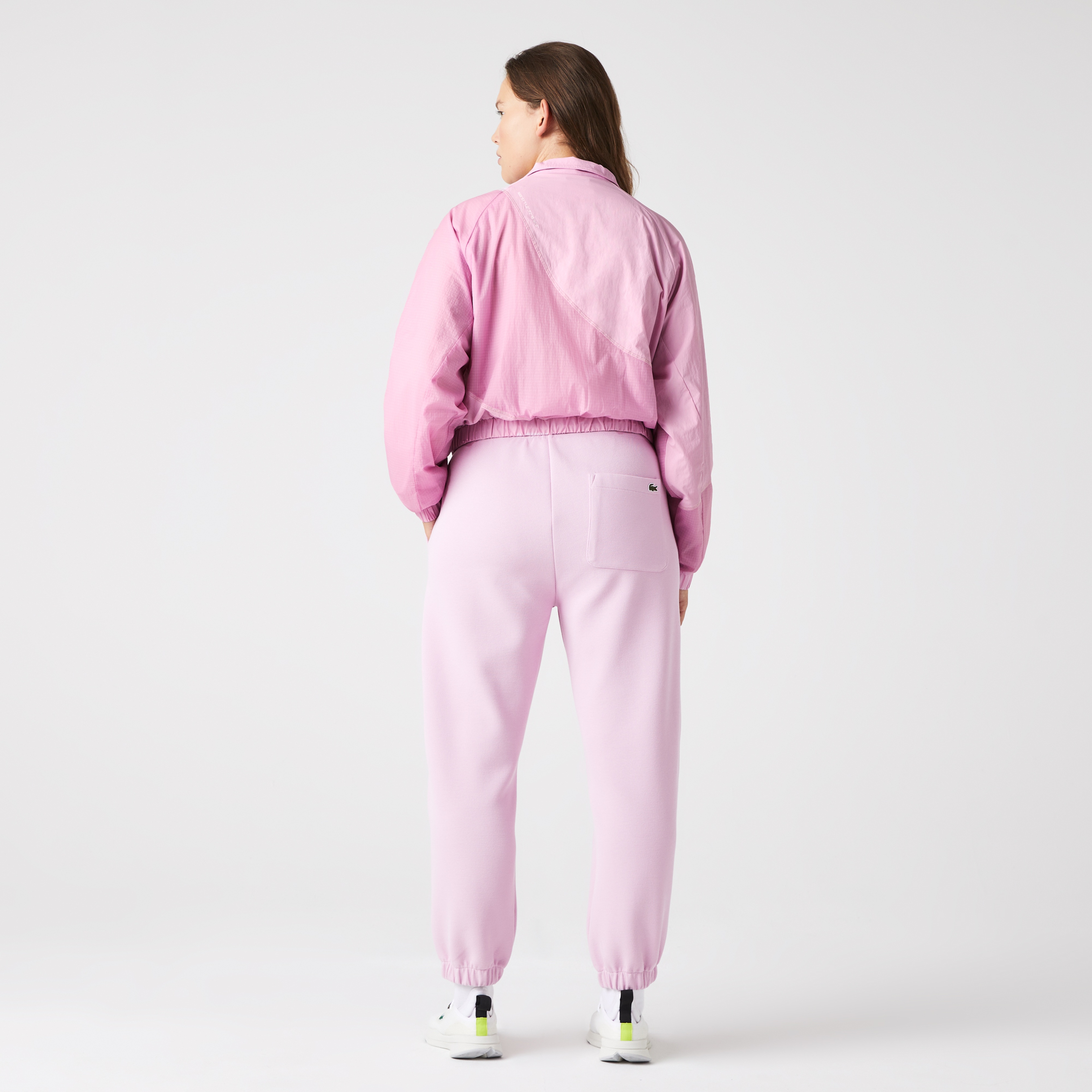 Lacoste Active Kadın Dik Yaka Baskılı Pembe Mont