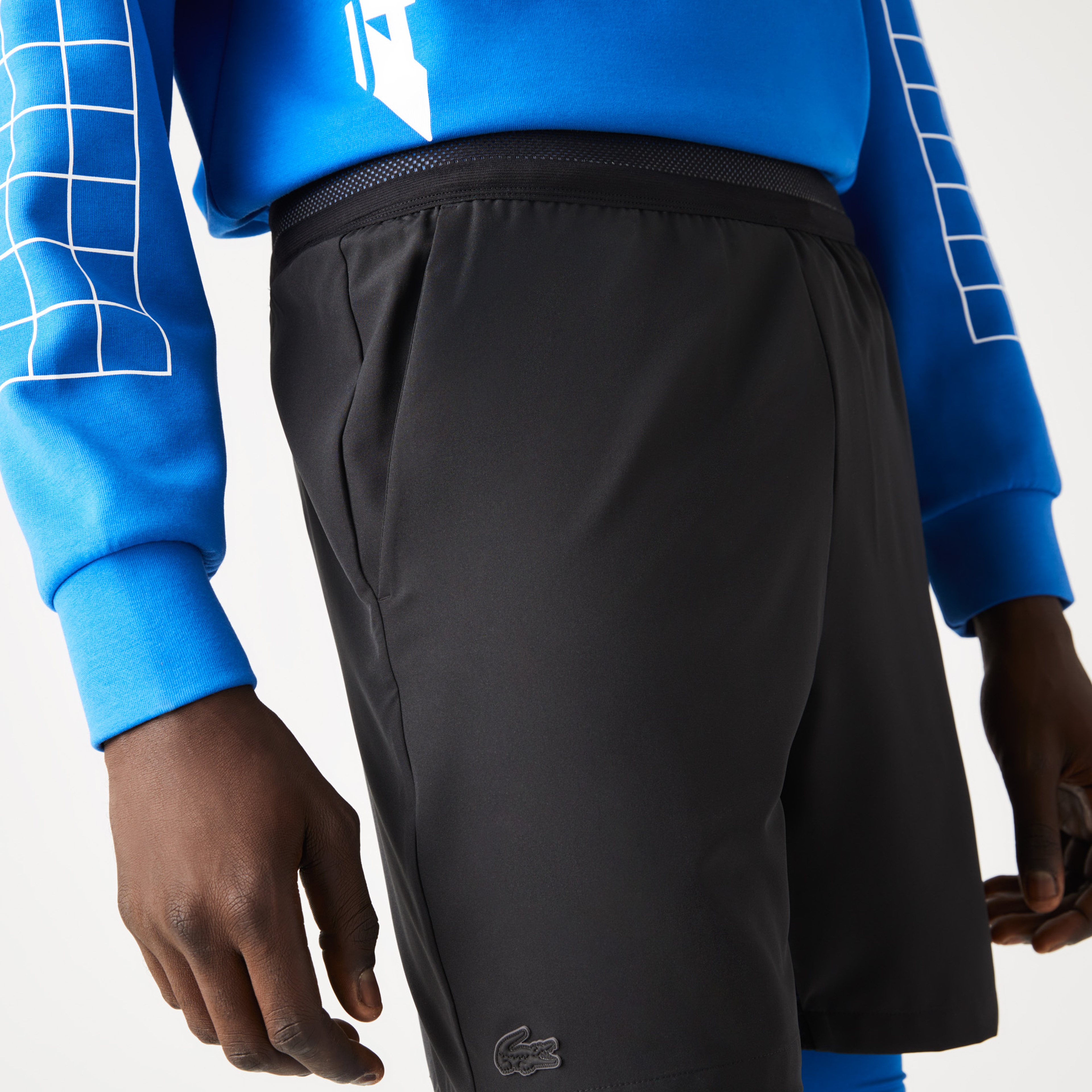 Lacoste Active Erkek Baskılı Siyah Şort