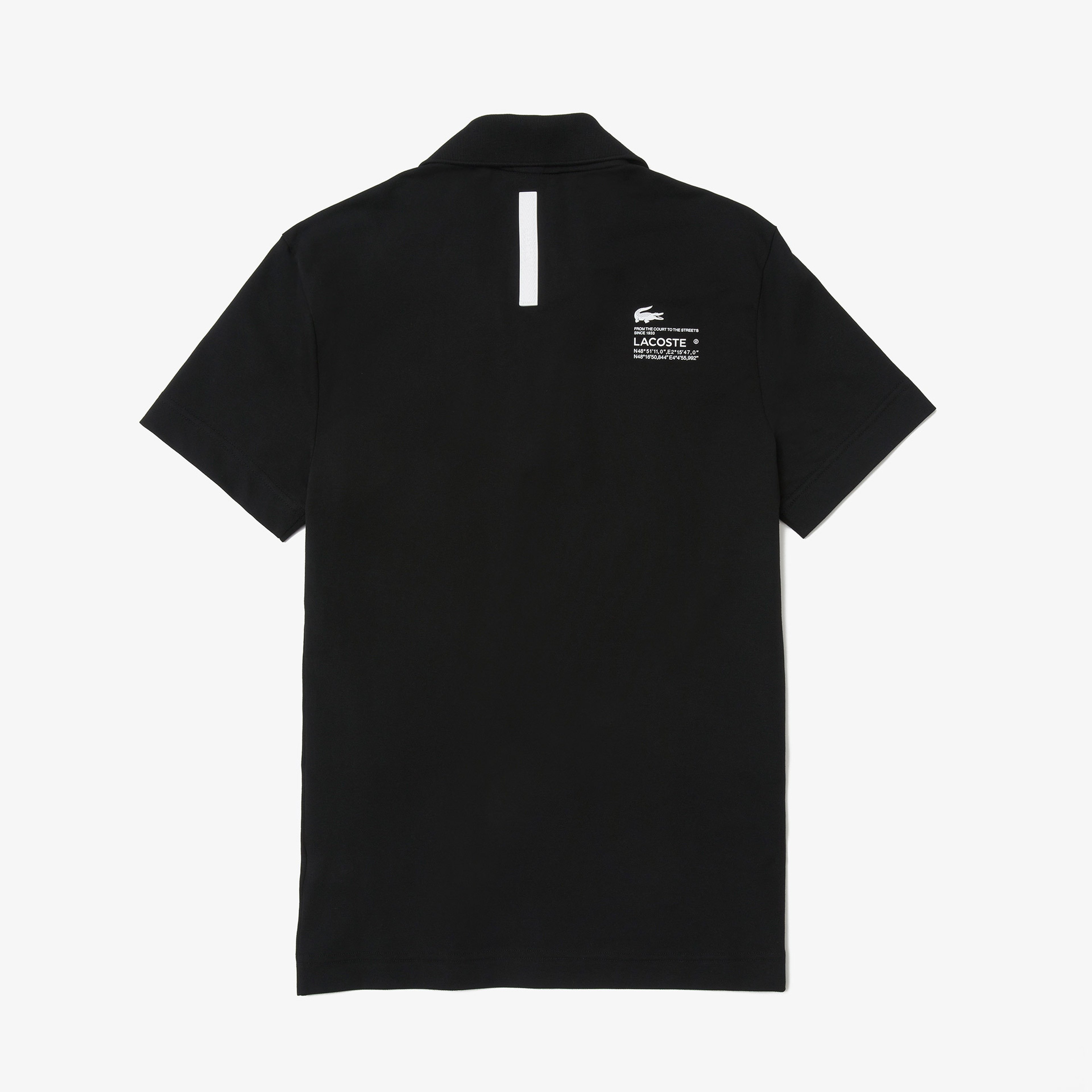 Lacoste Erkek Regular Fit Baskılı Organik Pamuk Siyah Polo