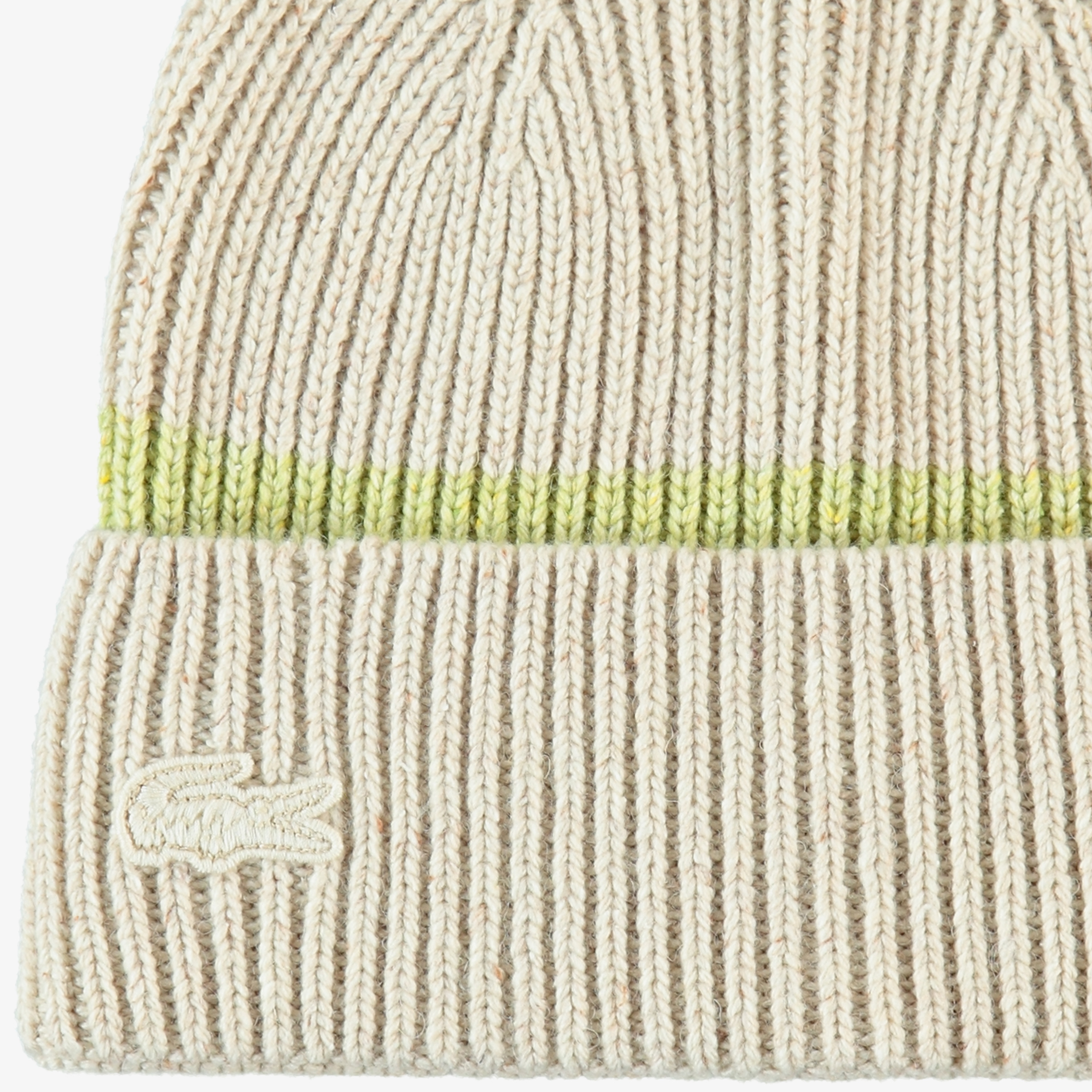 Lacoste Kadın Renk Bloklu Beyaz Bere