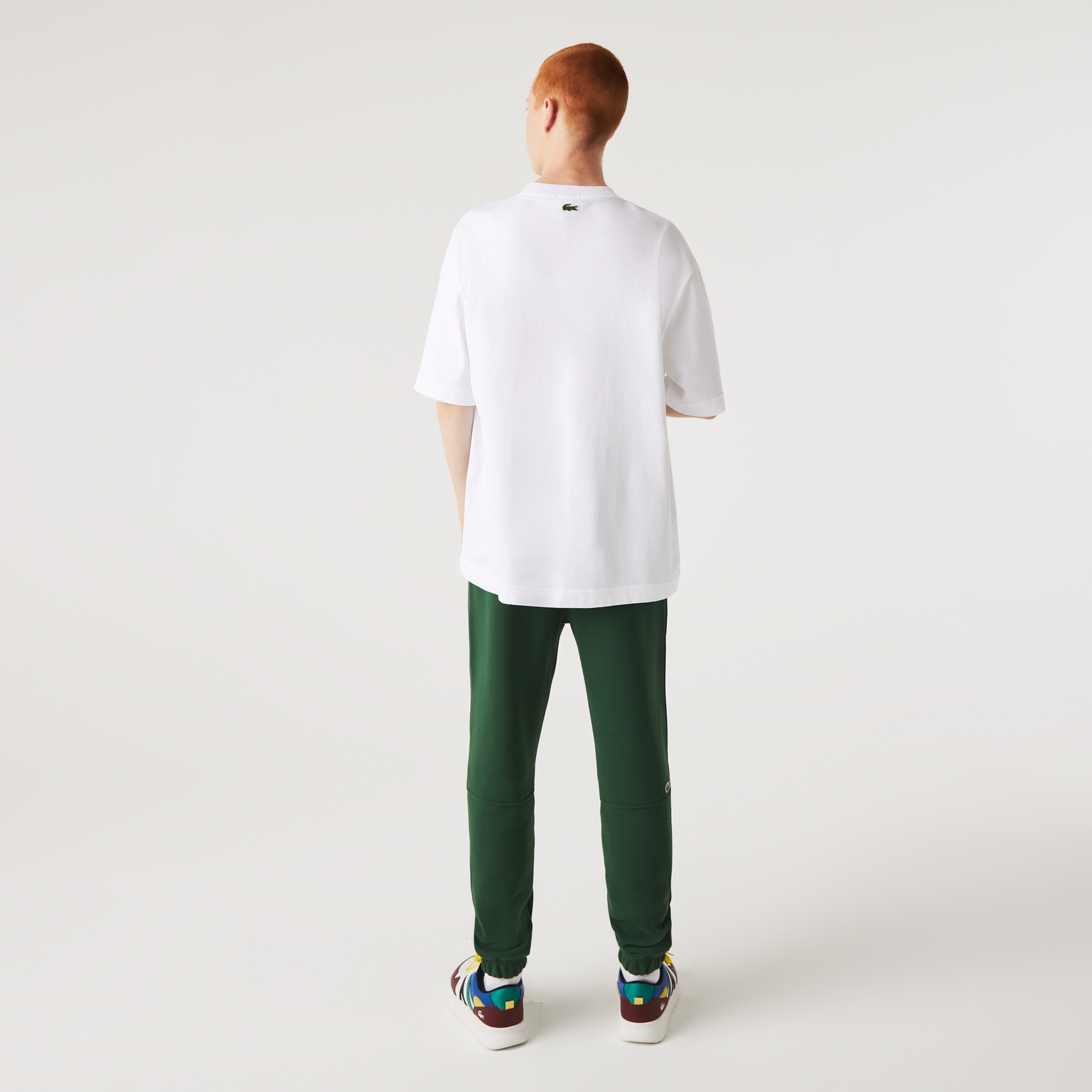 Unisex Loose Fit Bisiklet Yaka Beyaz T-Shirt