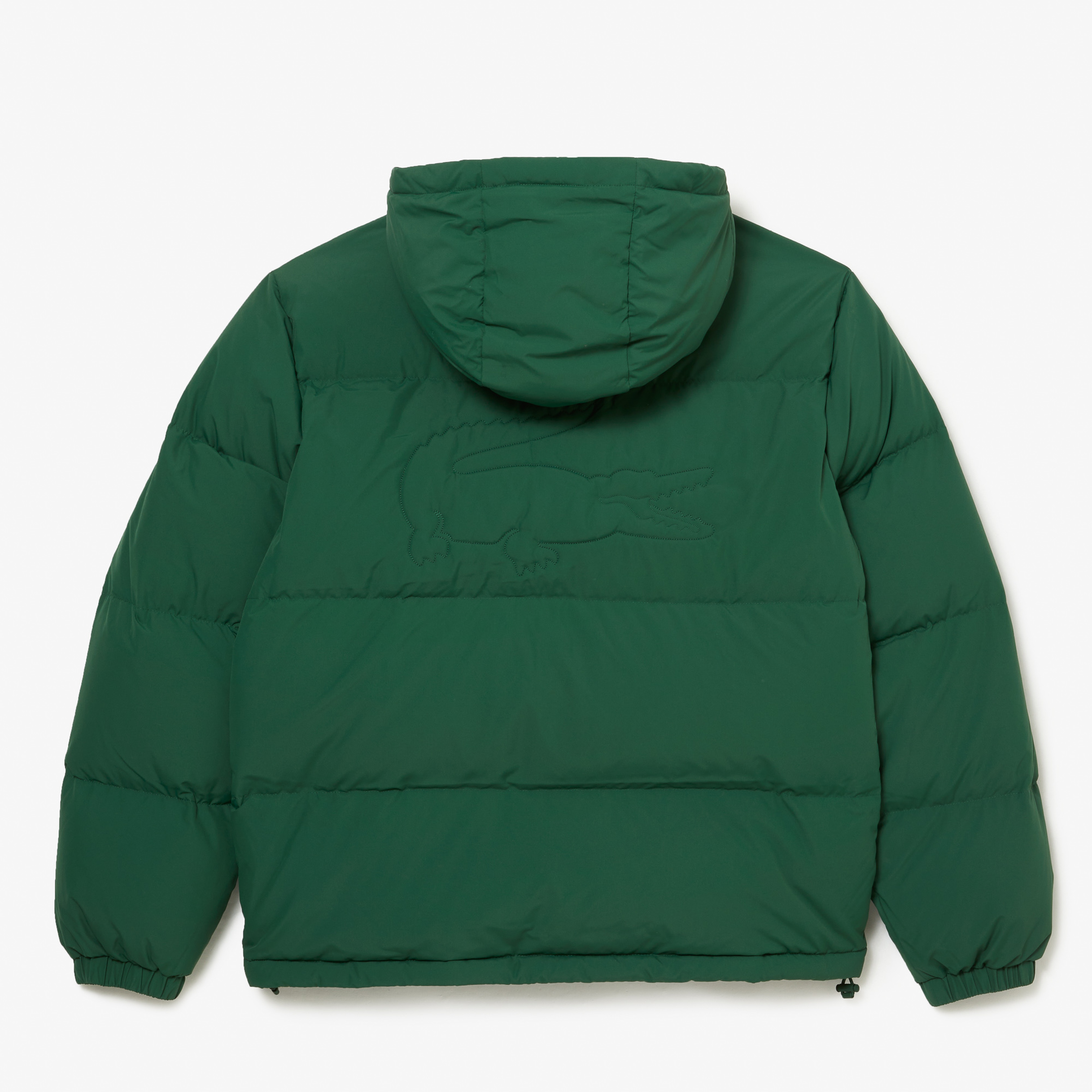 Lacoste Erkek Kapüşonlu Kapitone Suya Dayanıklı Yeşil Bomber Ceket