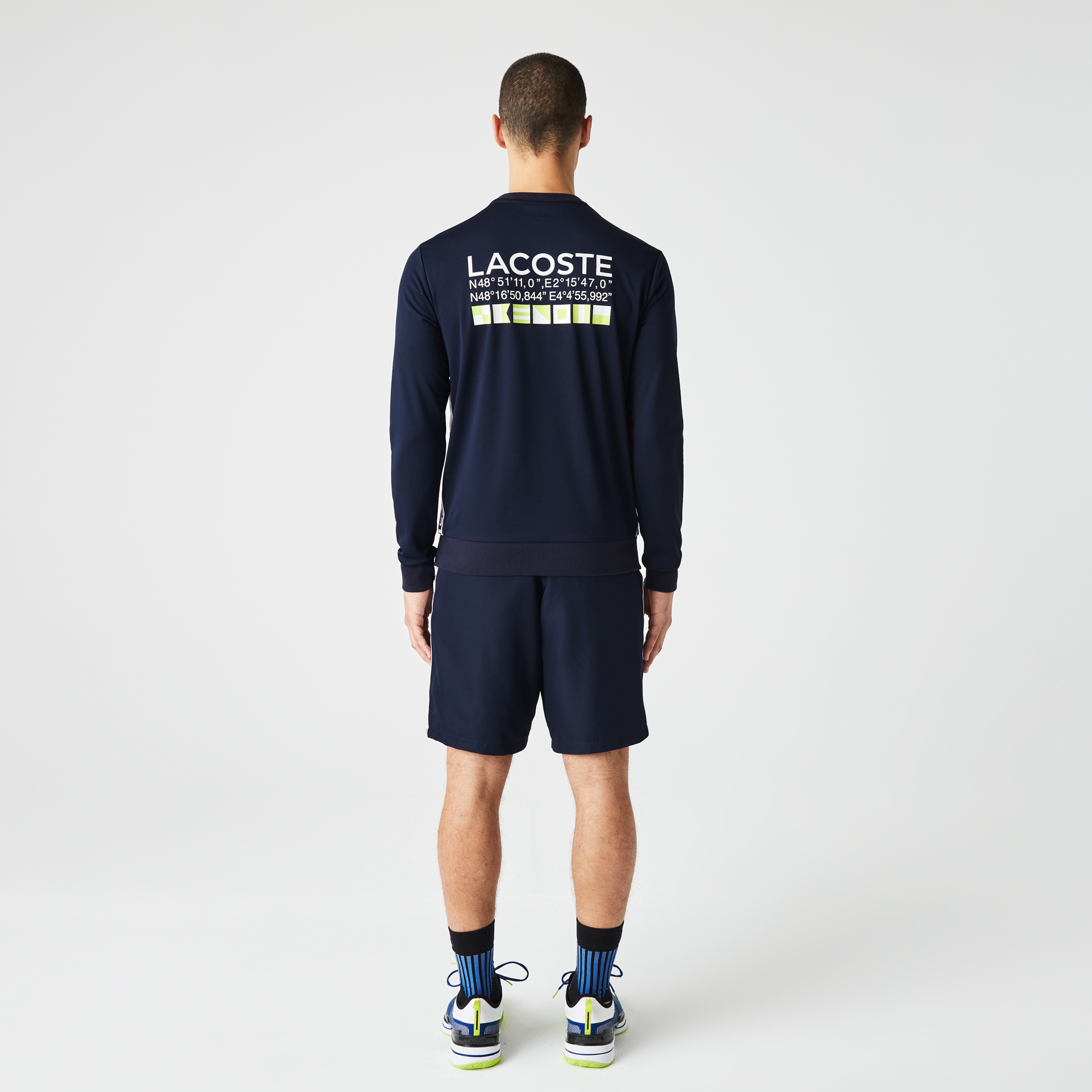 Lacoste SPORT Erkek Classic Fit Bisiklet Yaka Lacivert Sweatshirt