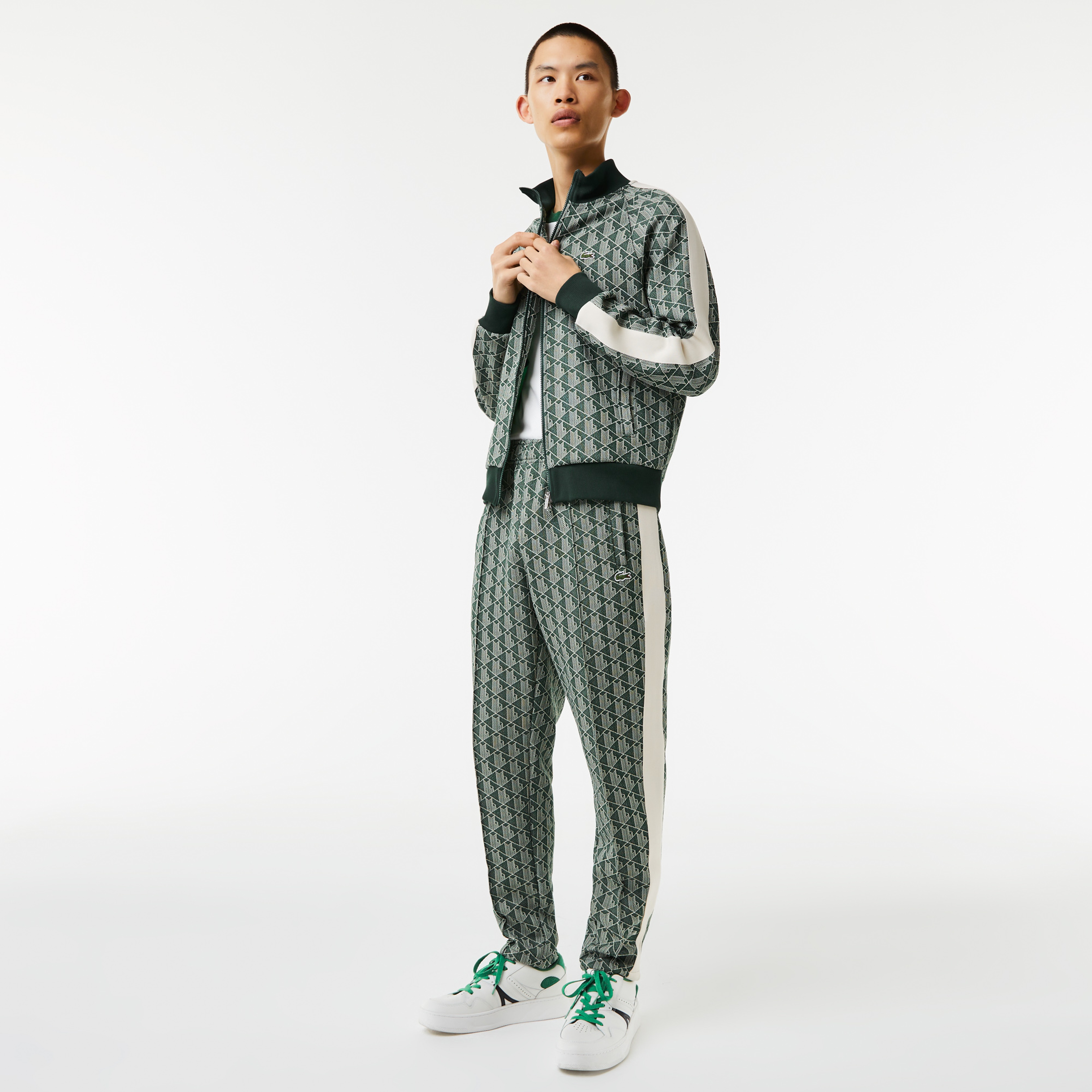 Lacoste Erkek Tapered Fit Monogram Yeşil Eşofman Altı