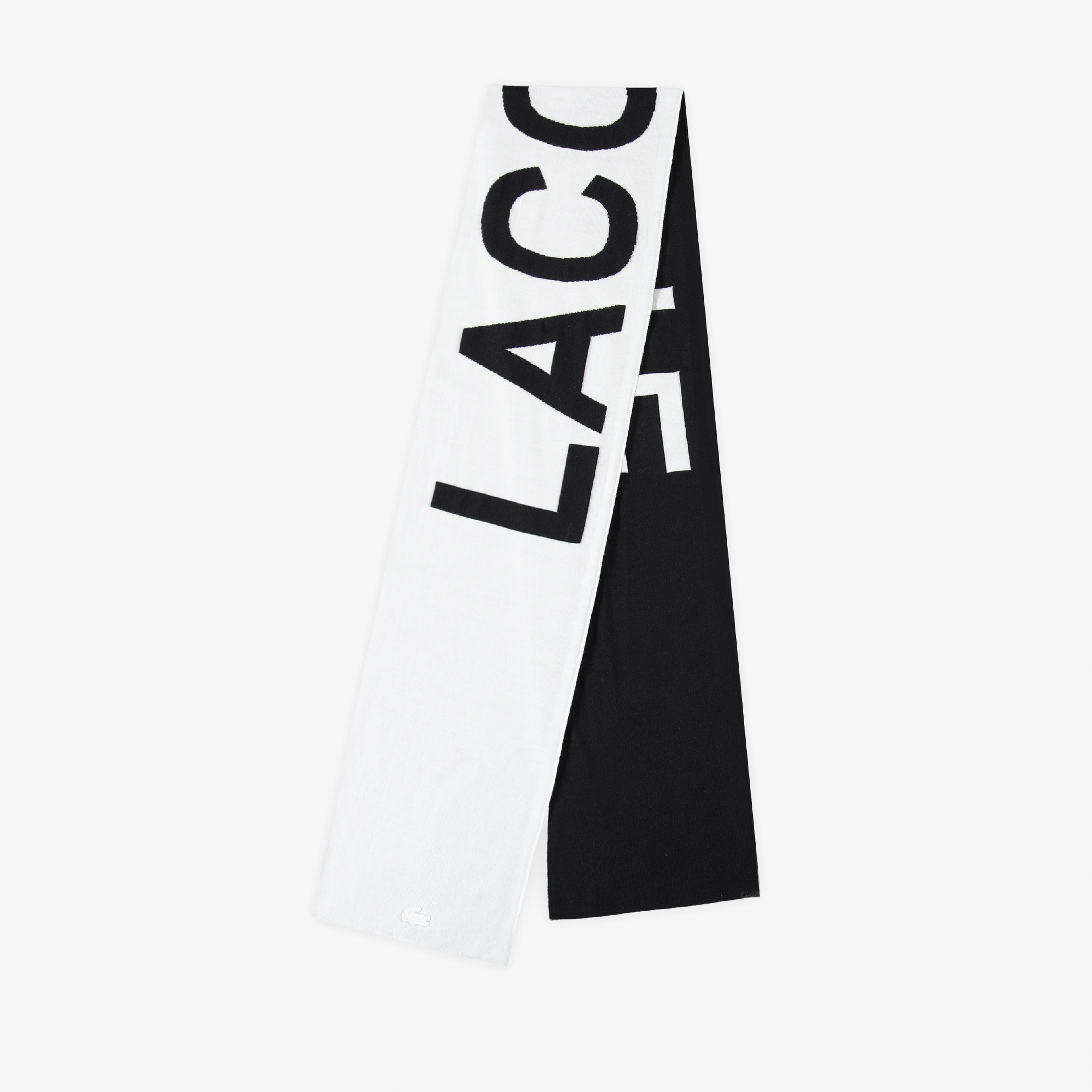 Lacoste Erkek Yün Beyaz Atkı