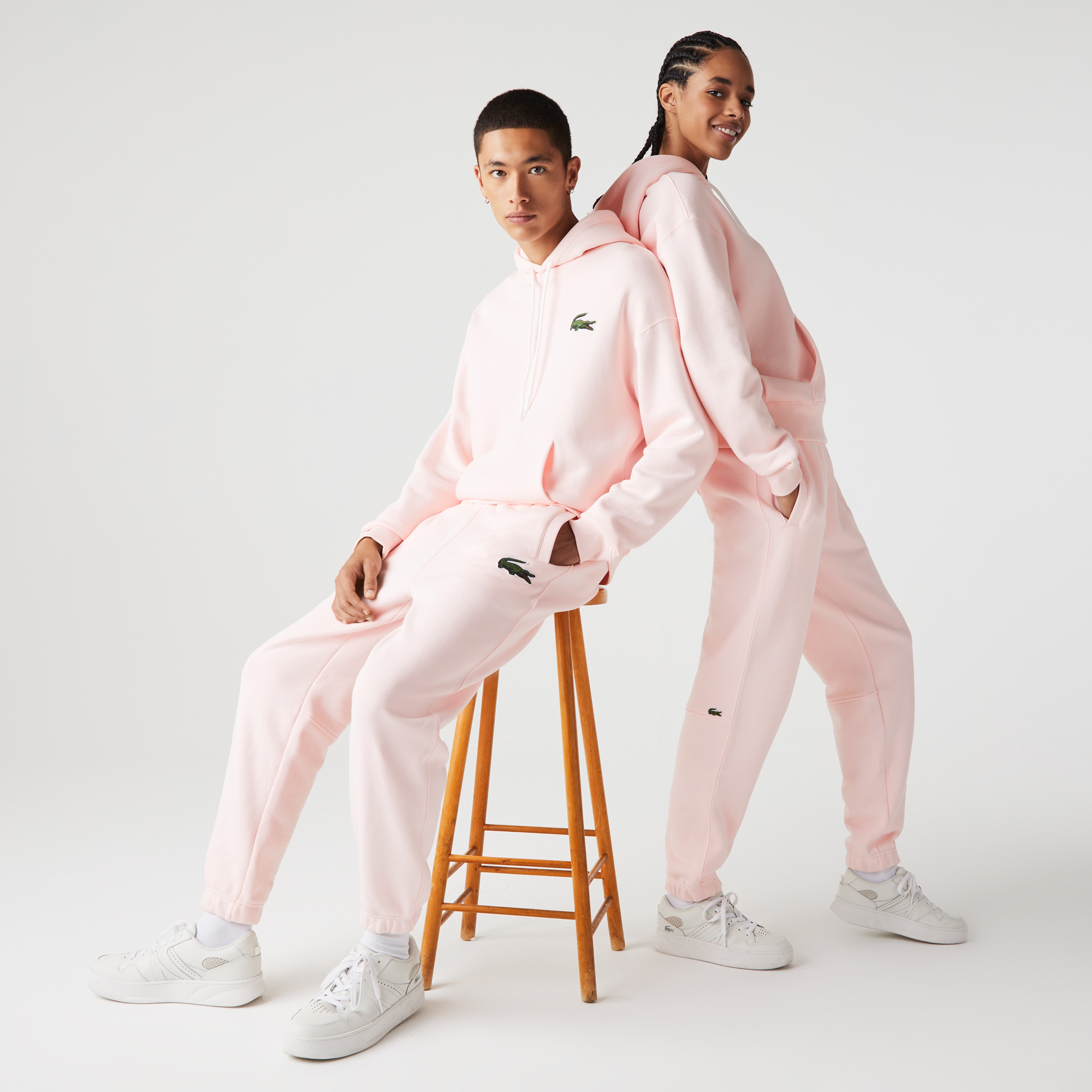 Lacoste Unisex Regular Fit Organik Pamuk Pembe Eşofman Altı