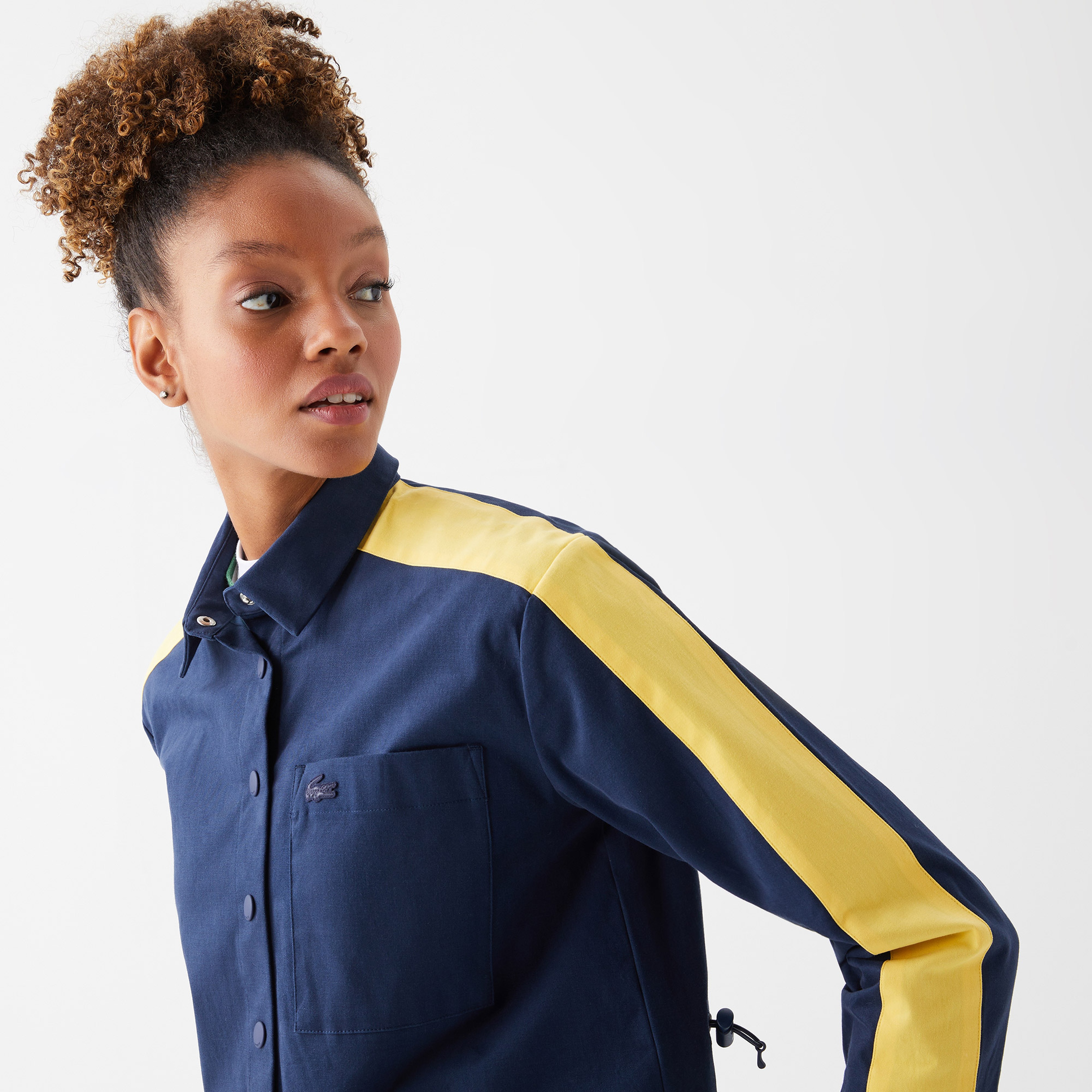 Lacoste Kadın Relaxed Fit Lacivert Gömlek