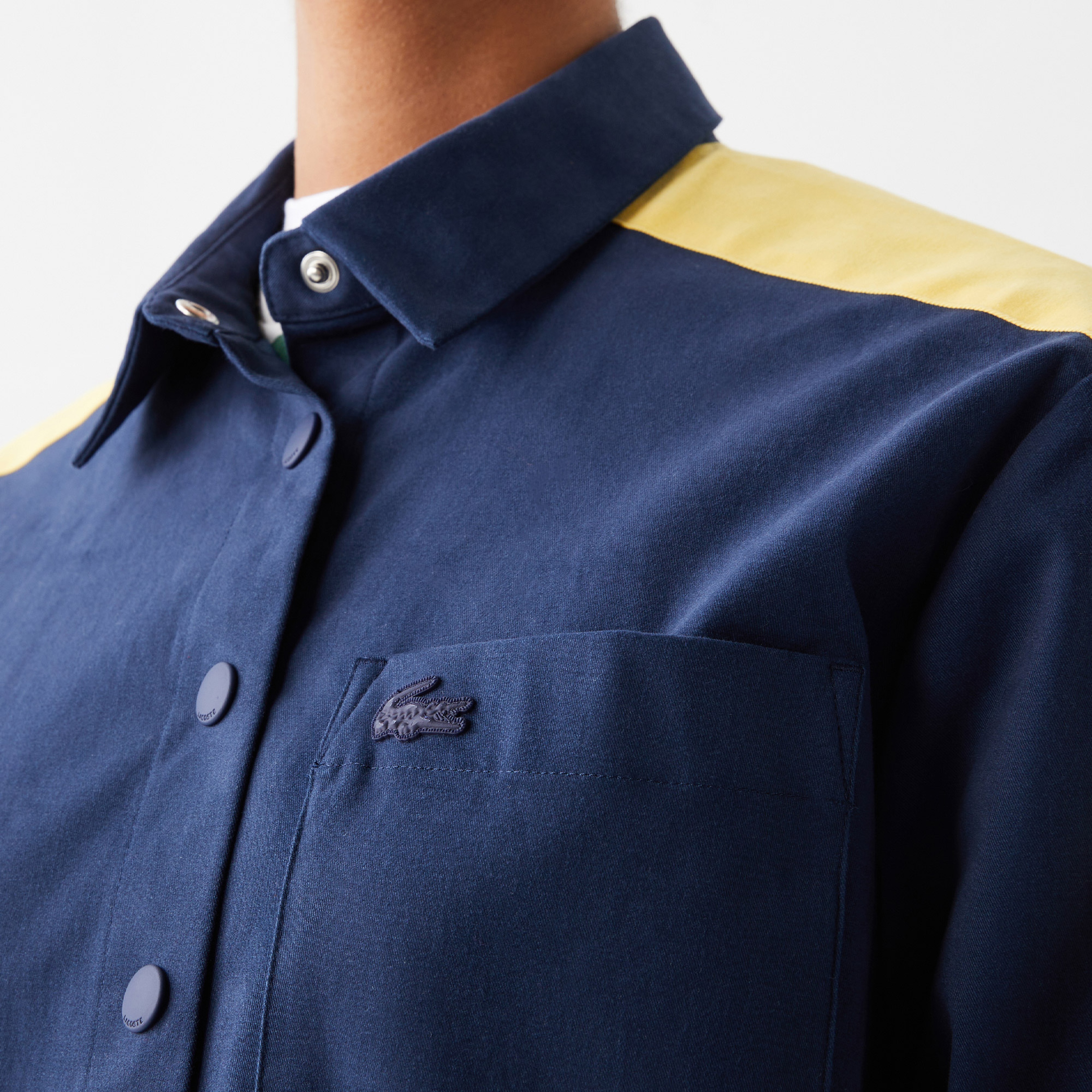 Lacoste Kadın Relaxed Fit Lacivert Gömlek