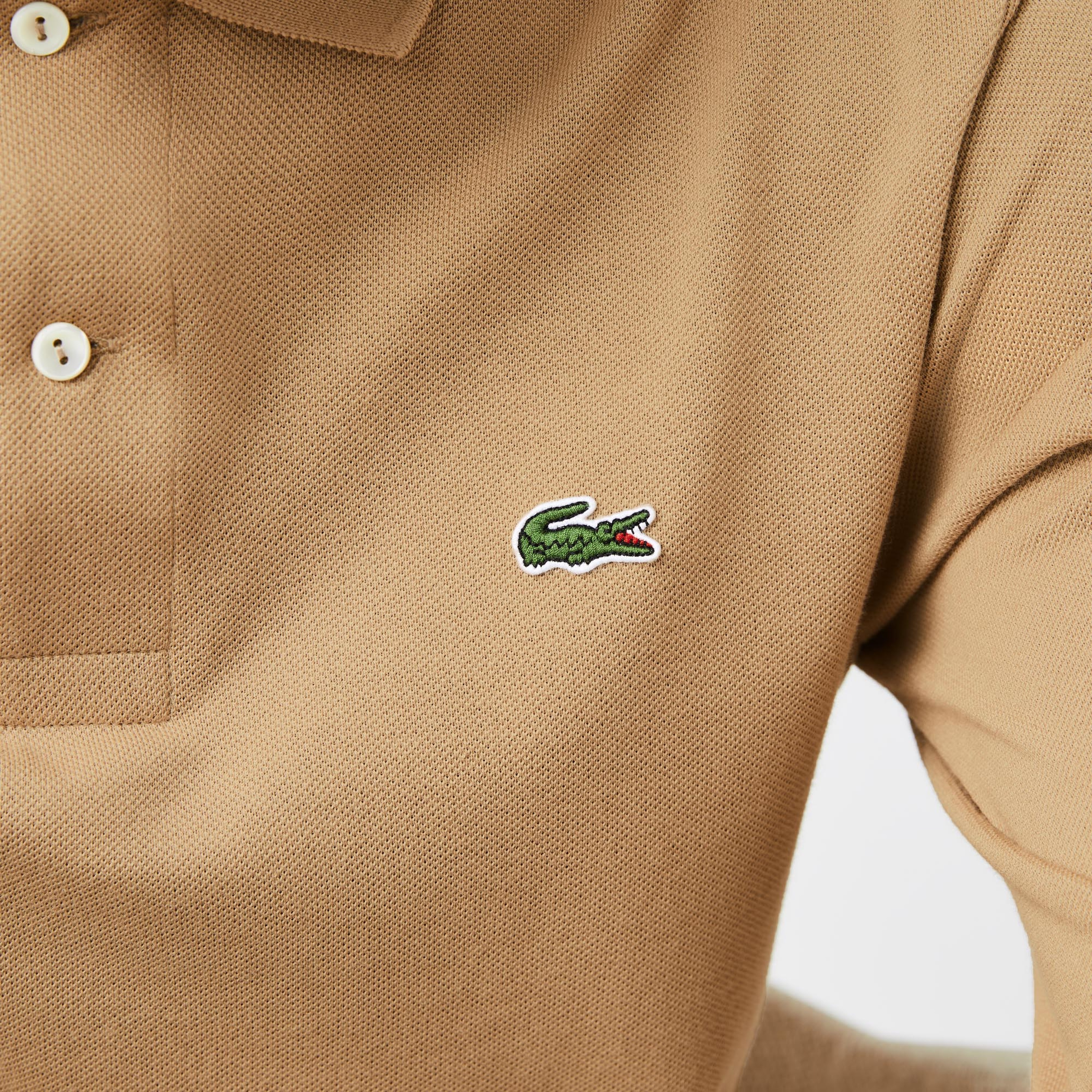 Lacoste Erkek Classic Fit Uzun Kollu Bej L1212 Polo