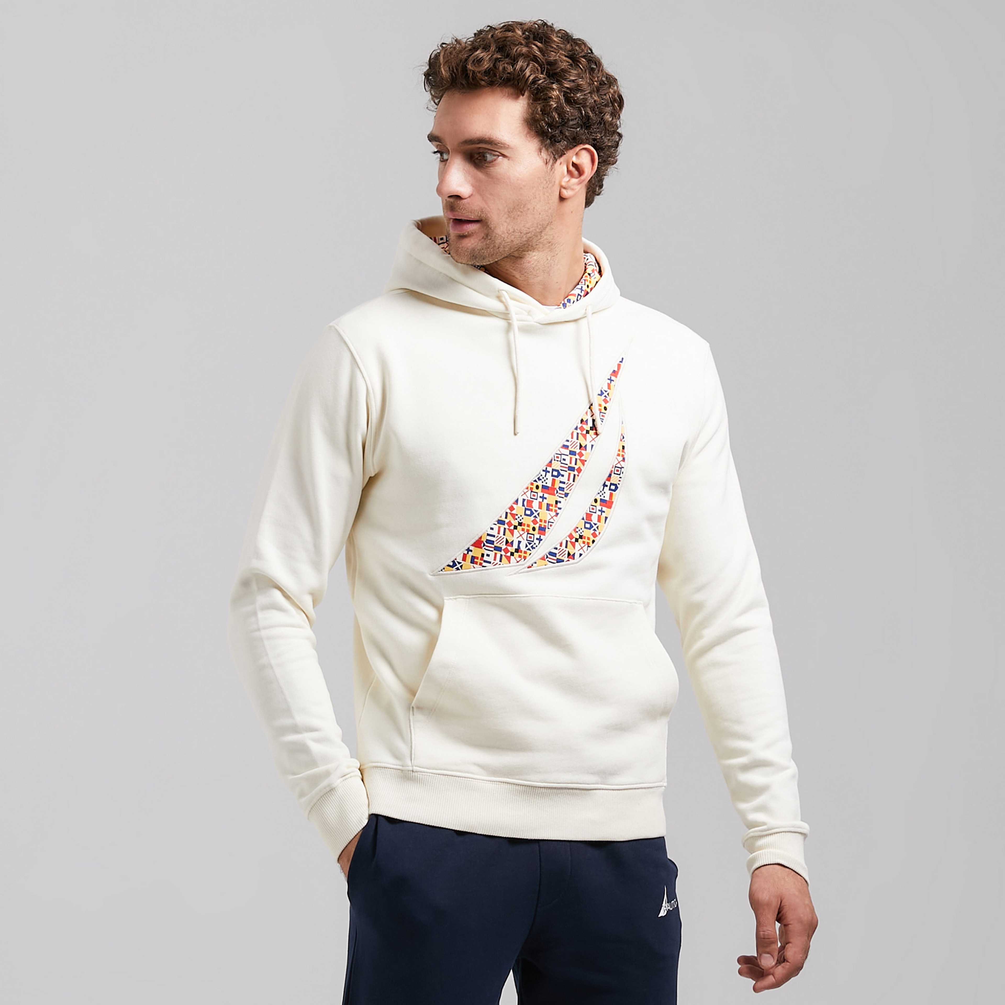 NAUTICA ERKEK BEYAZ STANDART FIT SWEATSHIRT