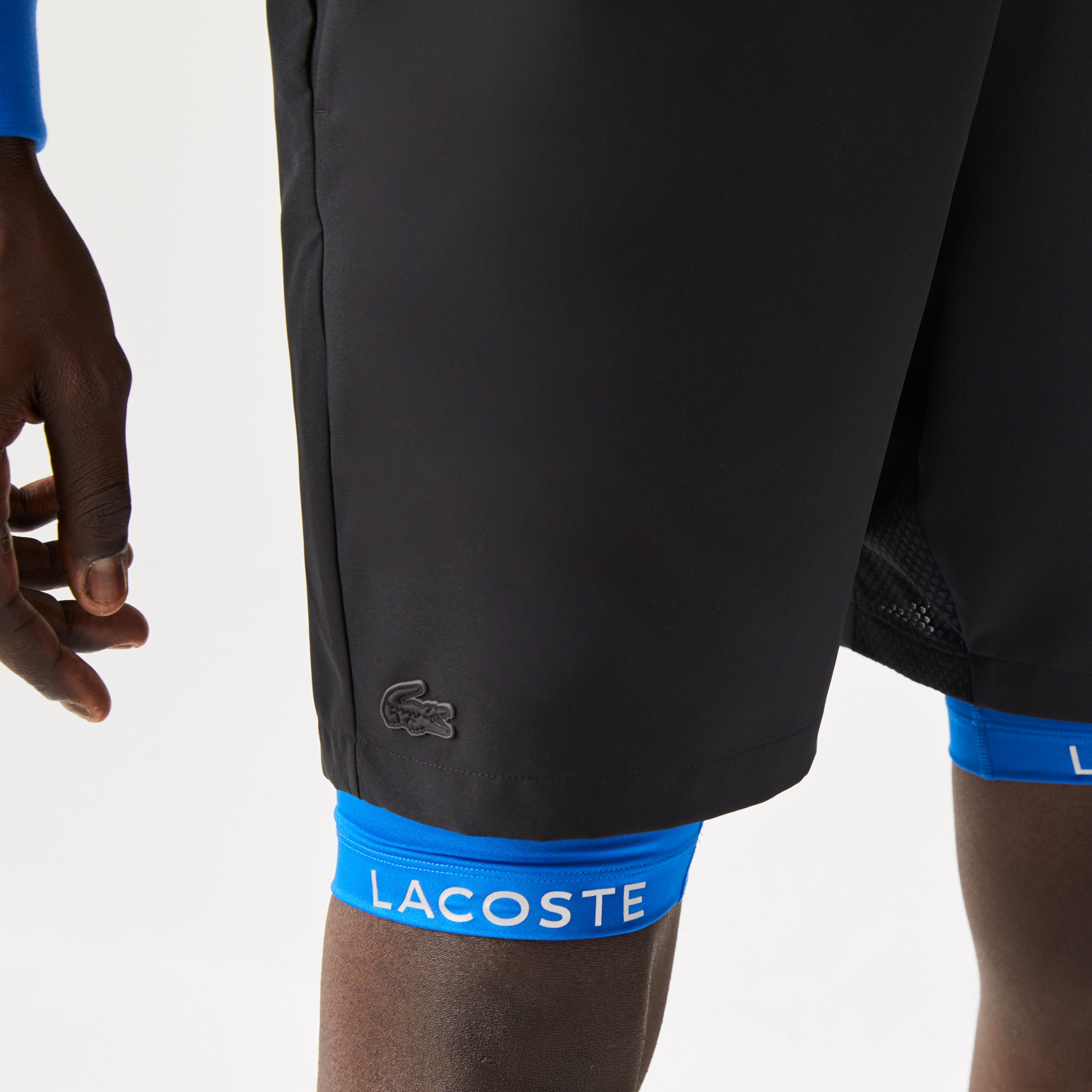 Lacoste Active Erkek Baskılı Siyah Şort