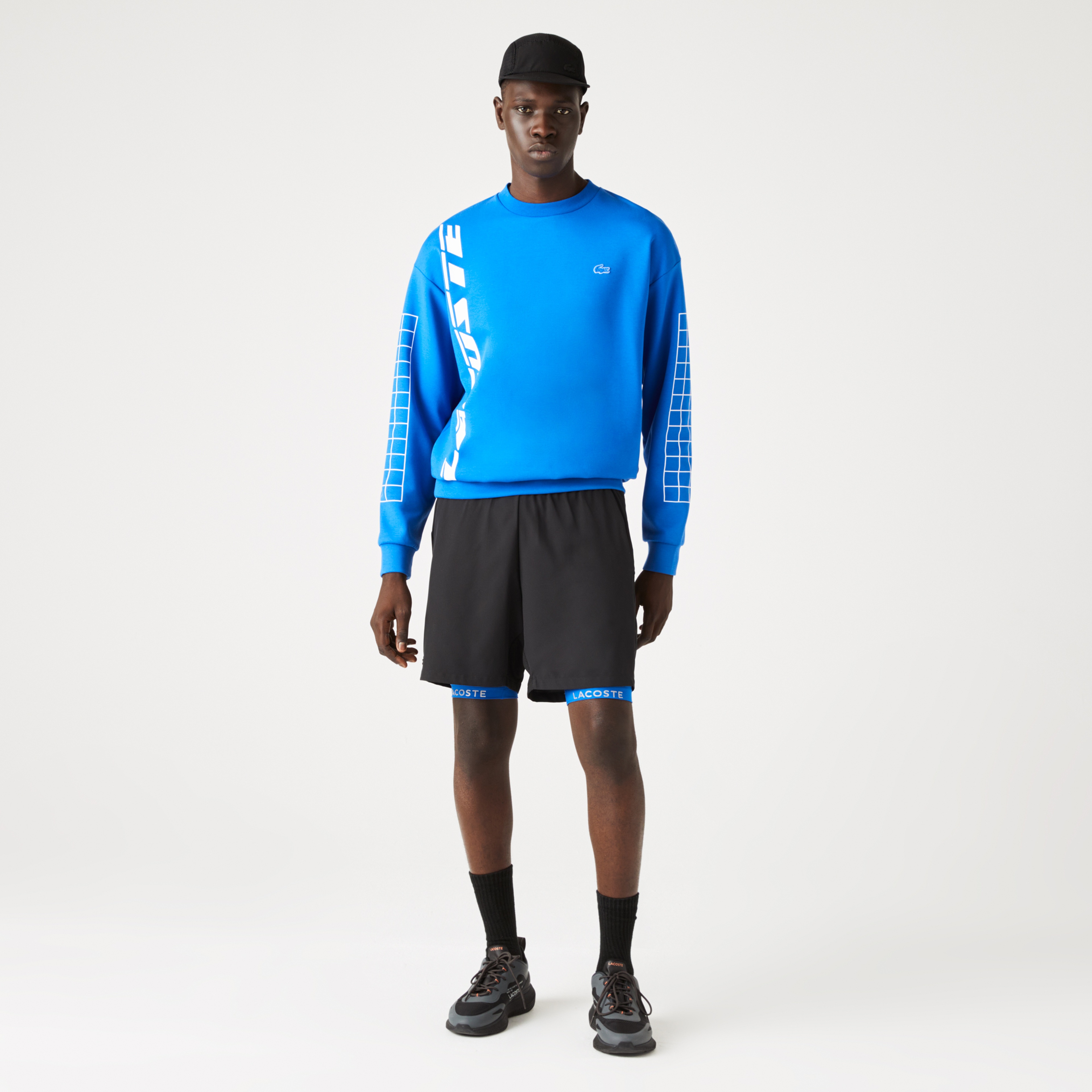 Lacoste Active Erkek Baskılı Siyah Şort