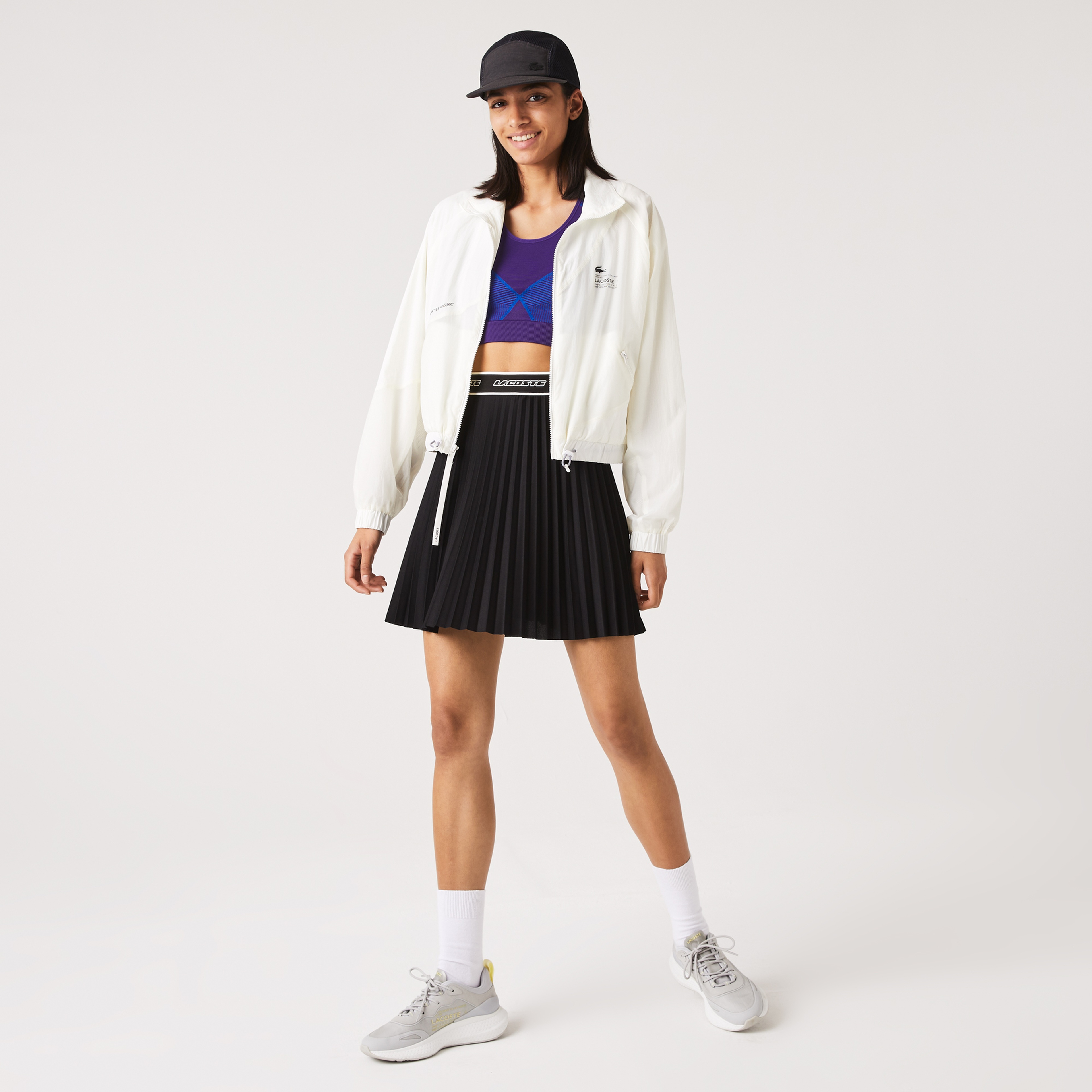 Lacoste Active Kadın Dik Yaka Beyaz Mont