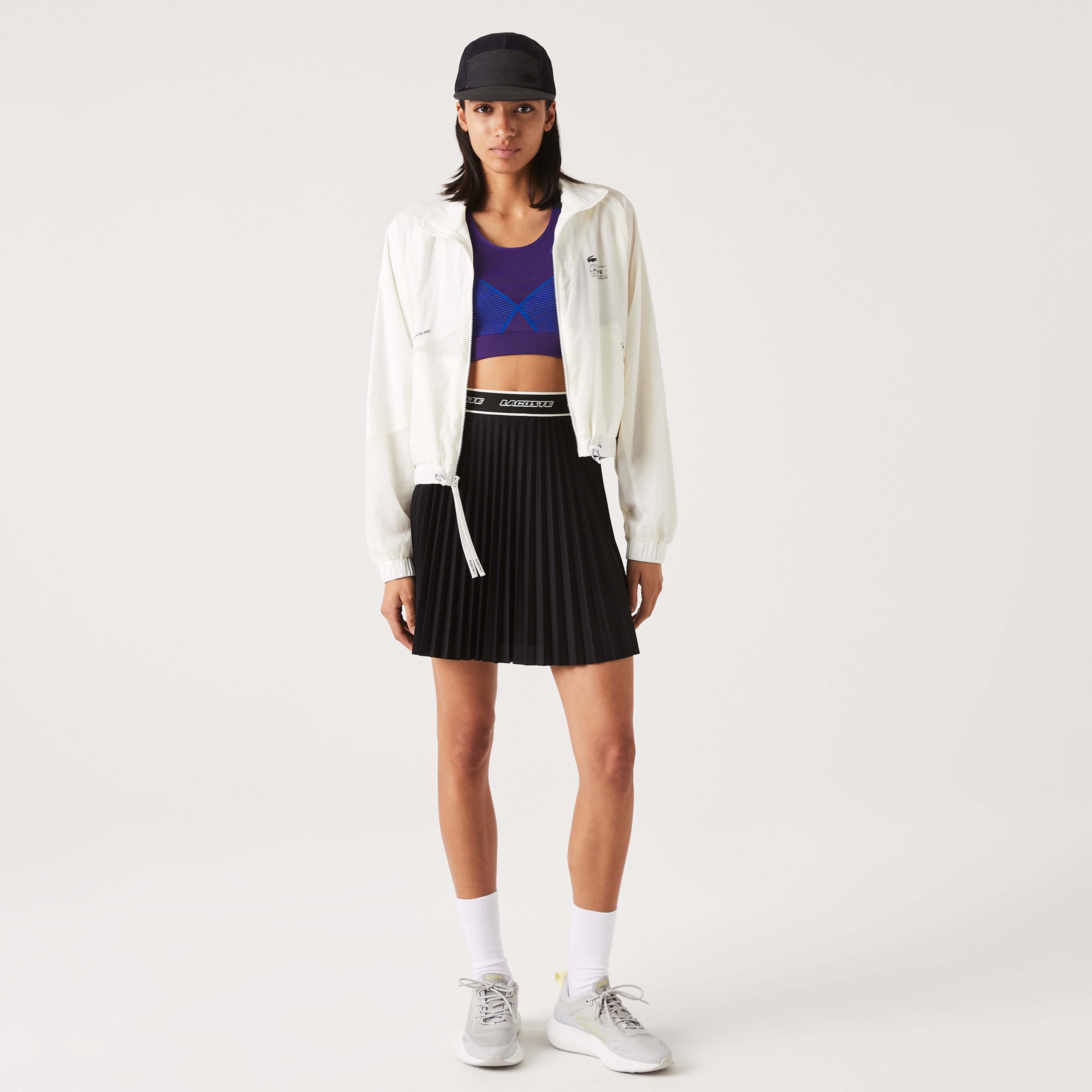 Lacoste Active Kadın Dik Yaka Beyaz Mont