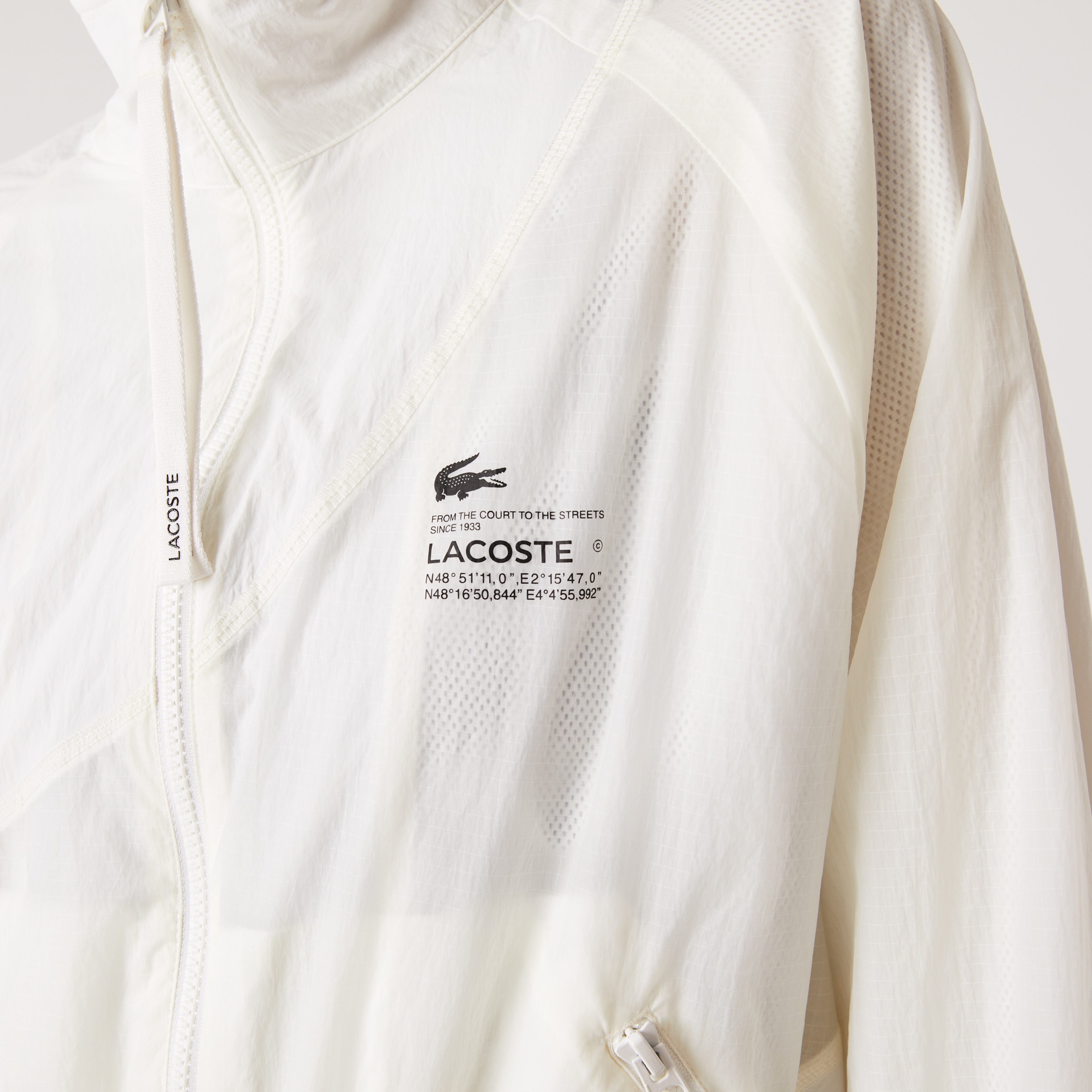 Lacoste Active Kadın Dik Yaka Beyaz Mont