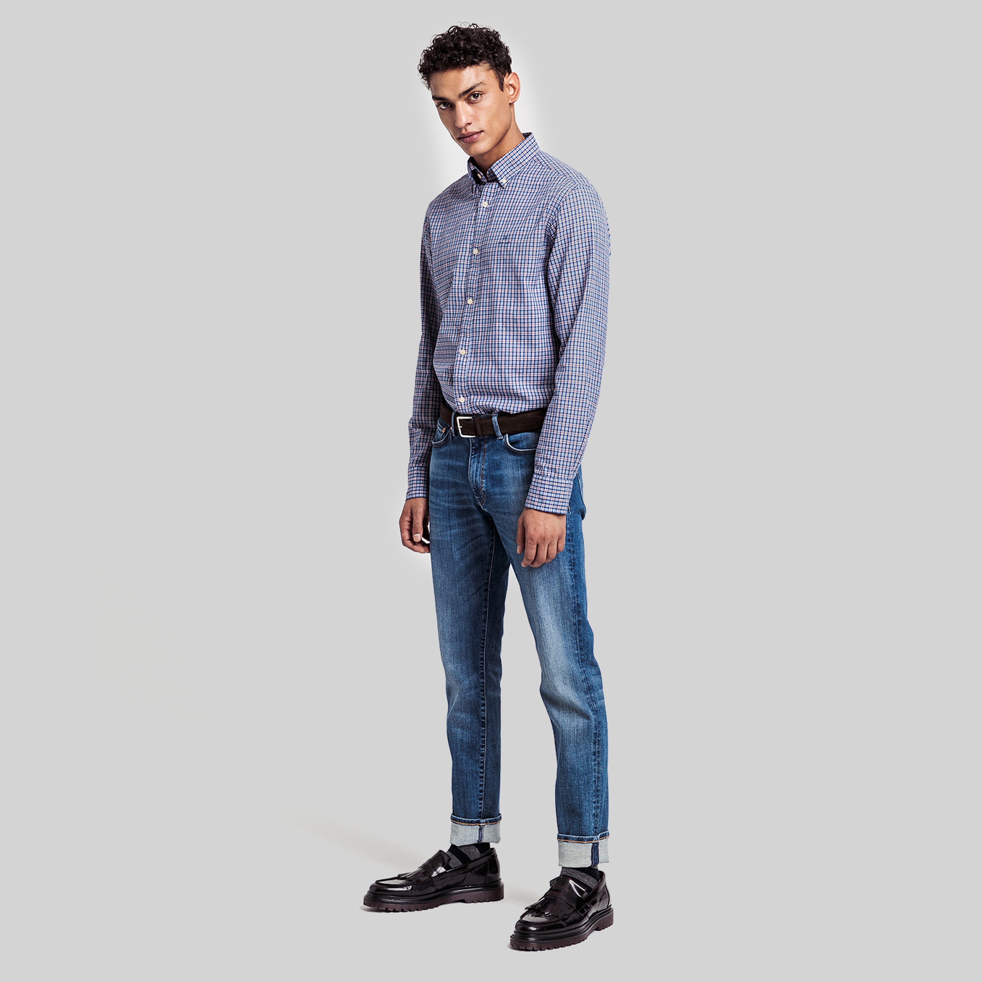 GANT Erkek Mavi Extra Slim Fit Jean Pantolon