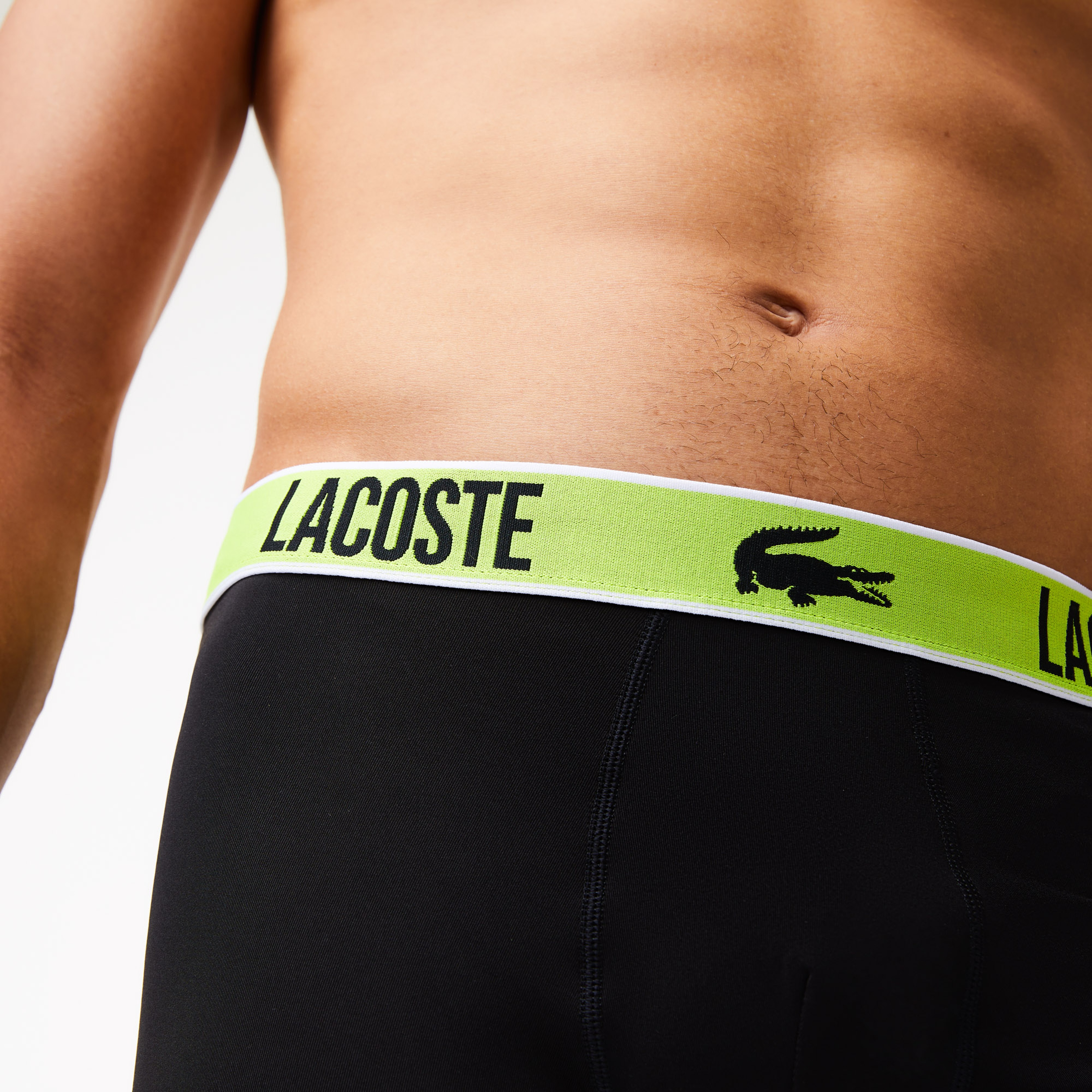 Lacoste Active Erkek Baskılı 3'lü Siyah Boxer