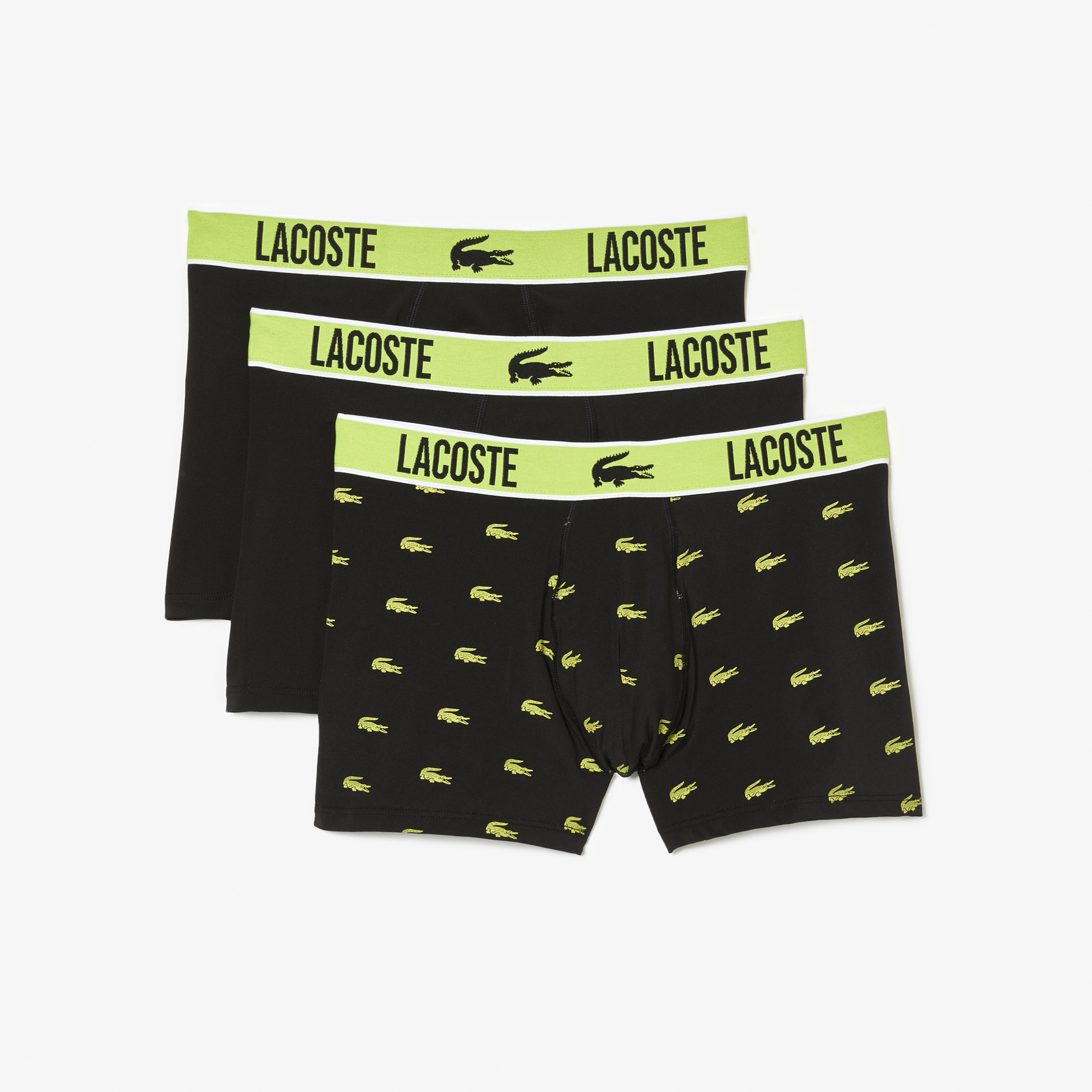 Lacoste Active Erkek Baskılı 3'lü Siyah Boxer