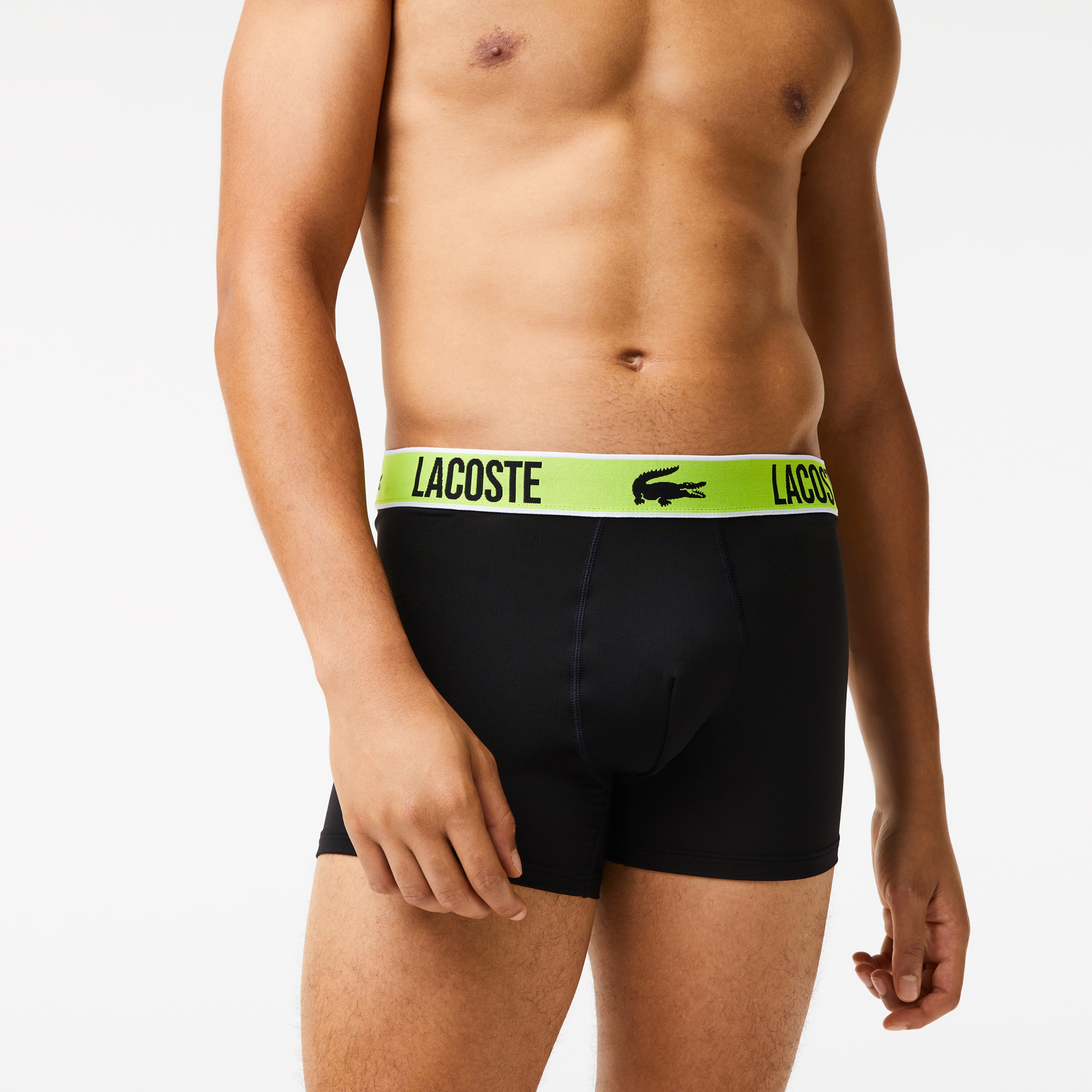 Lacoste Active Erkek Baskılı 3'lü Siyah Boxer