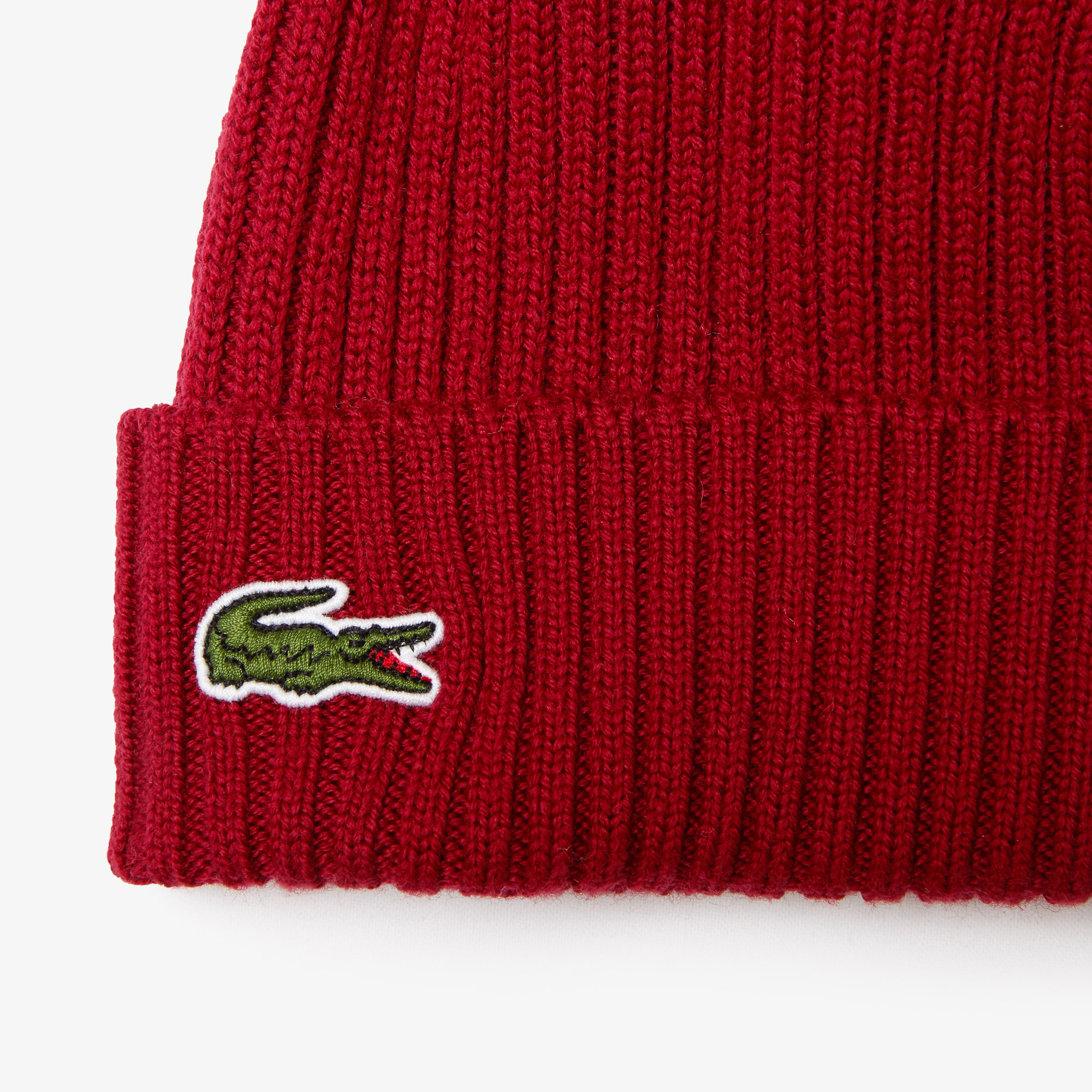 Lacoste Erkek Yün Bordo Bere