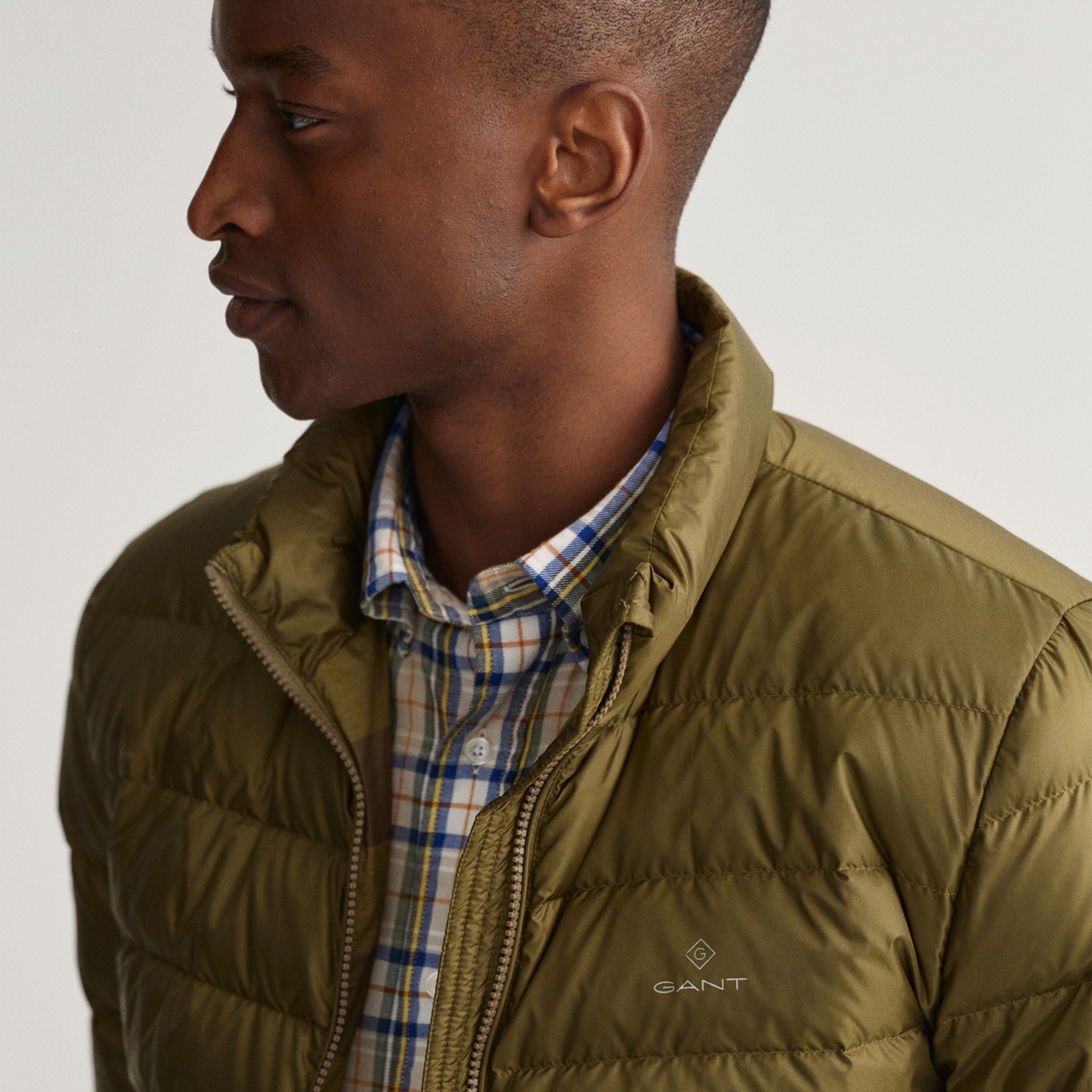Gant Erkek Yeşil Regular Fit Fermuarlı Mont