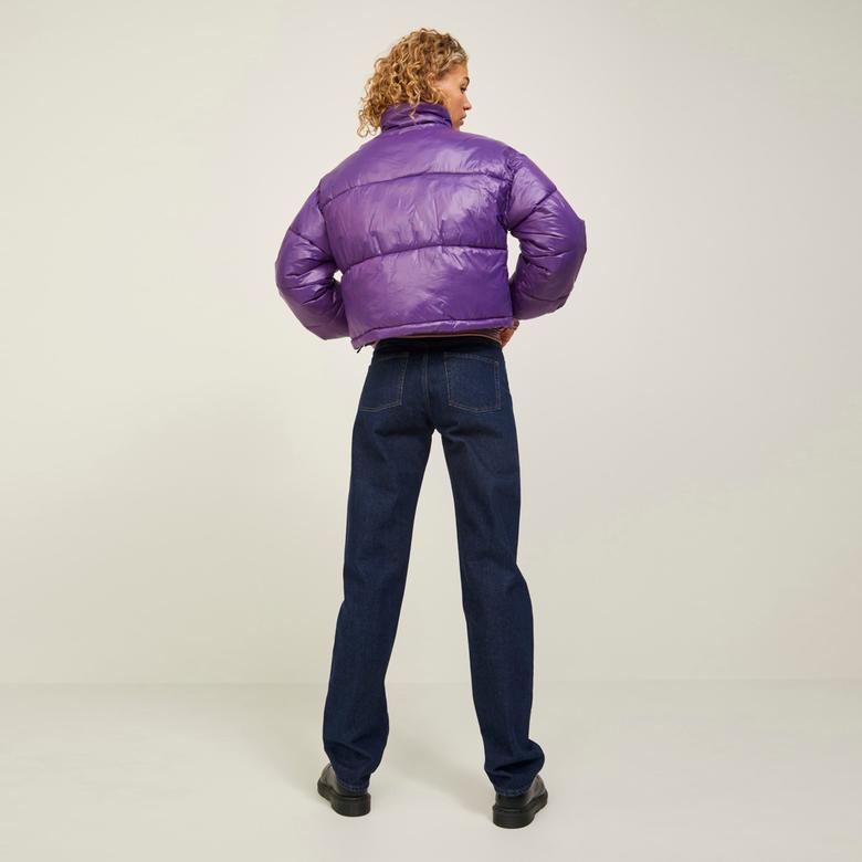 Jack & Jones Jxbeany Shine Puffer Kadın Mor Mont
