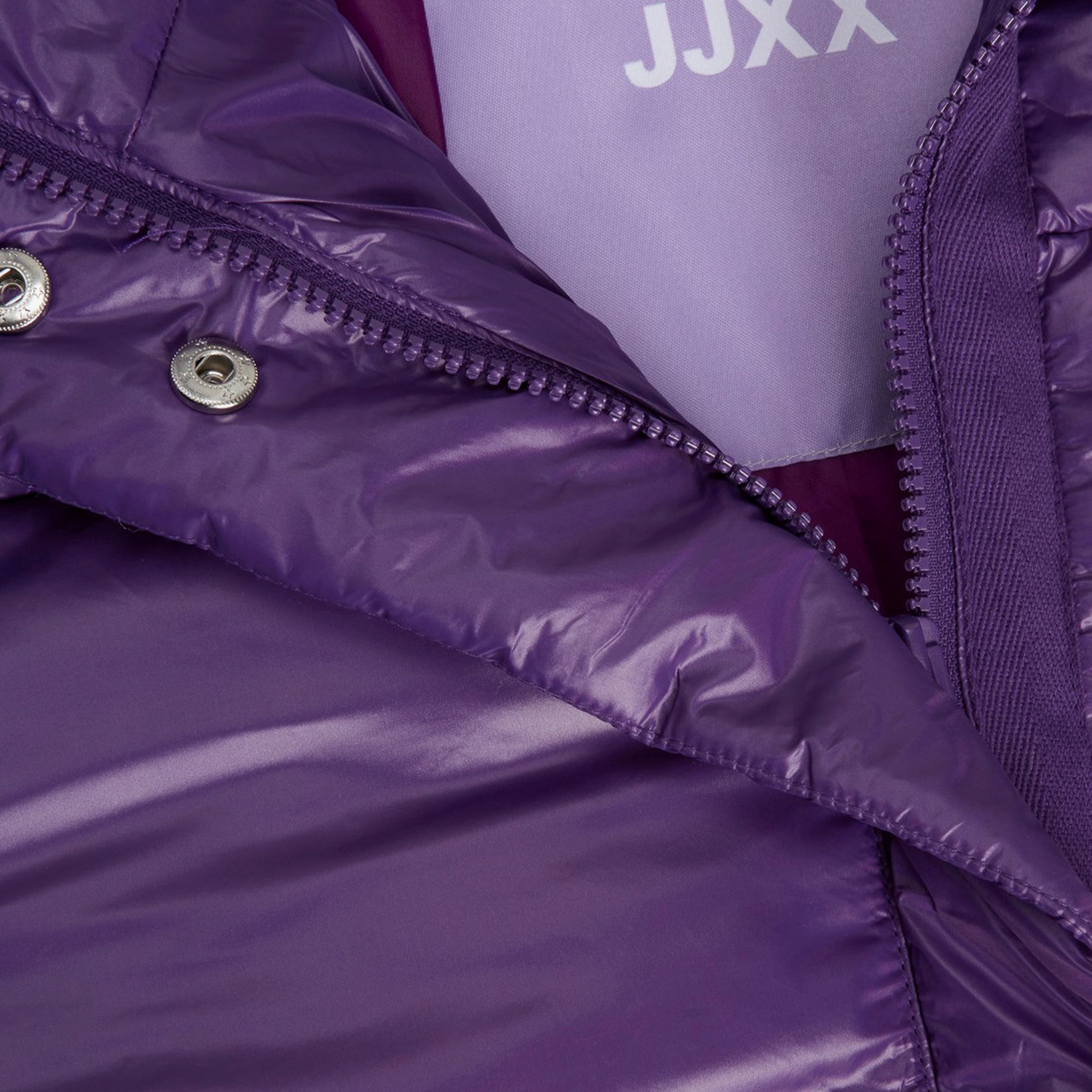 Jack & Jones Jxbeany Shine Puffer Kadın Mor Mont
