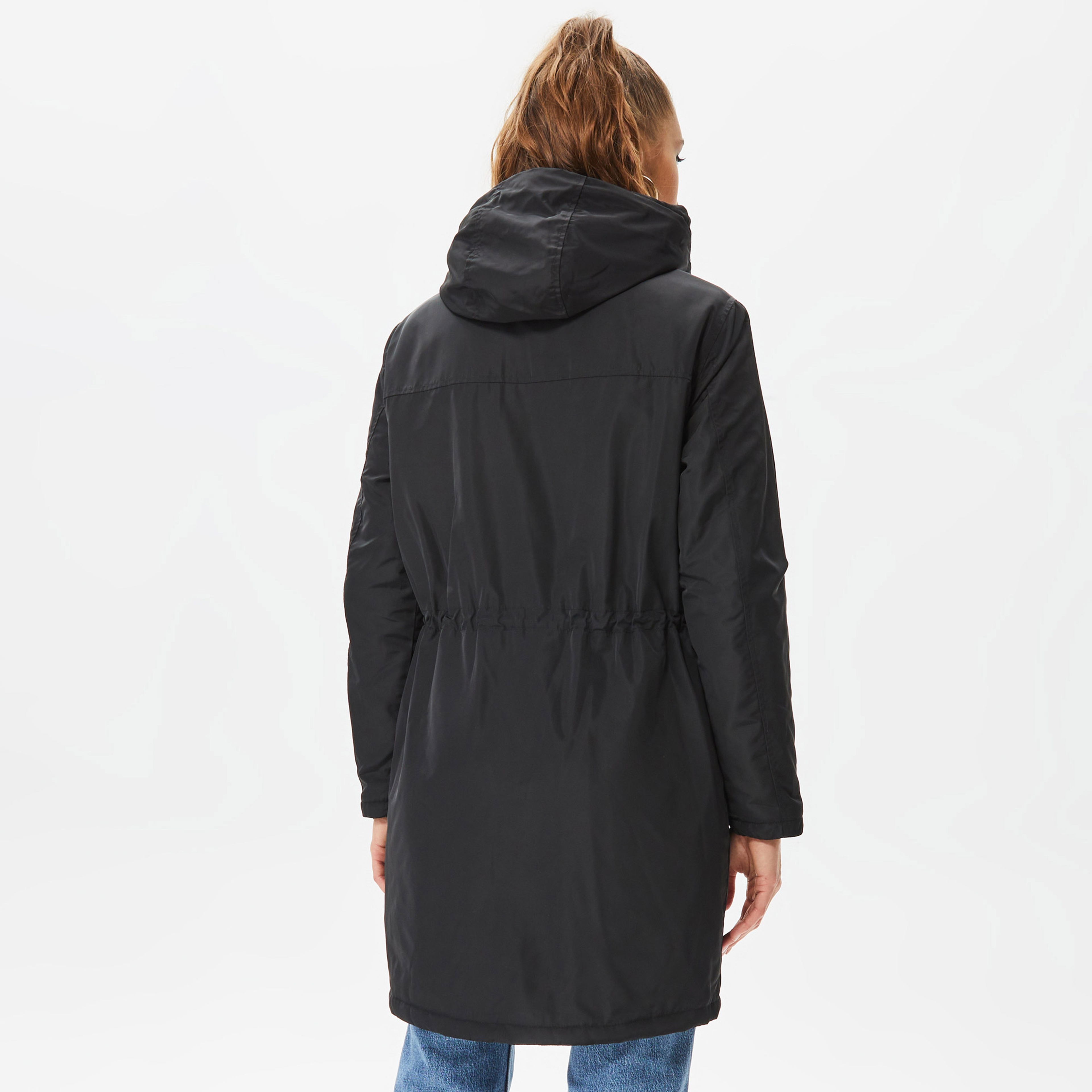 Only Onldahlia Fur Parka Kadın Siyah Ceket