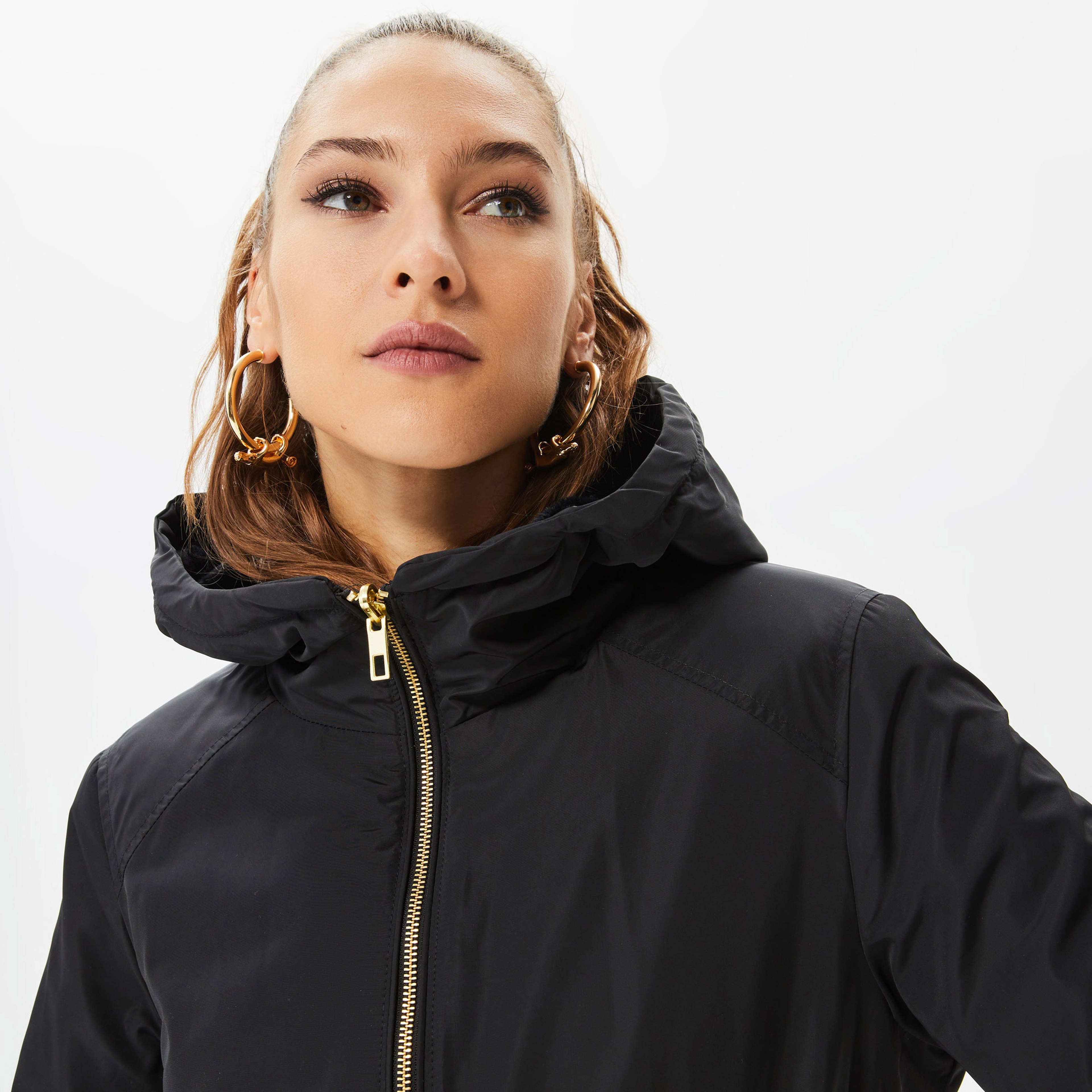 Only Onldahlia Fur Parka Kadın Siyah Ceket