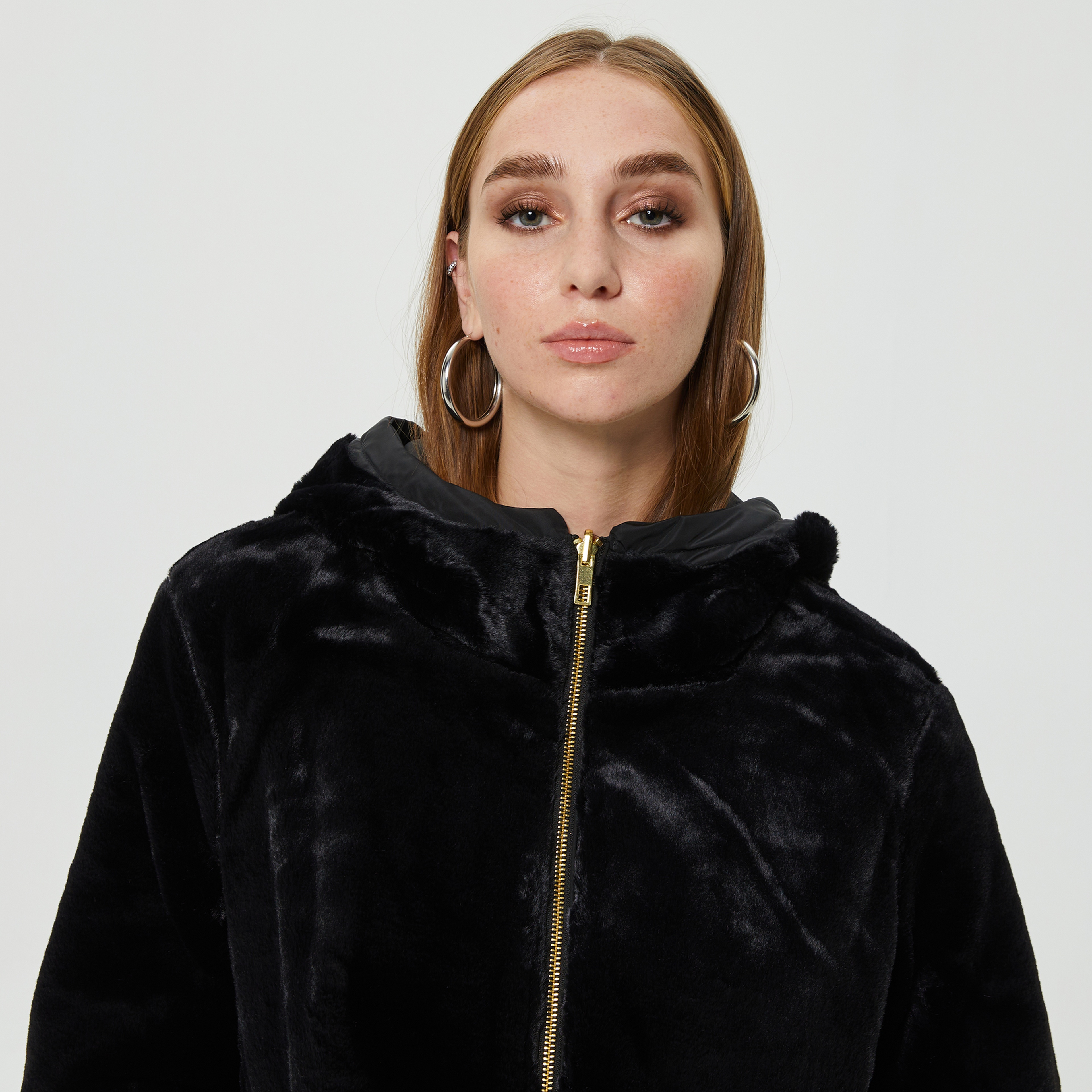 Only Onldahlia Fur Parka Kadın Siyah Ceket