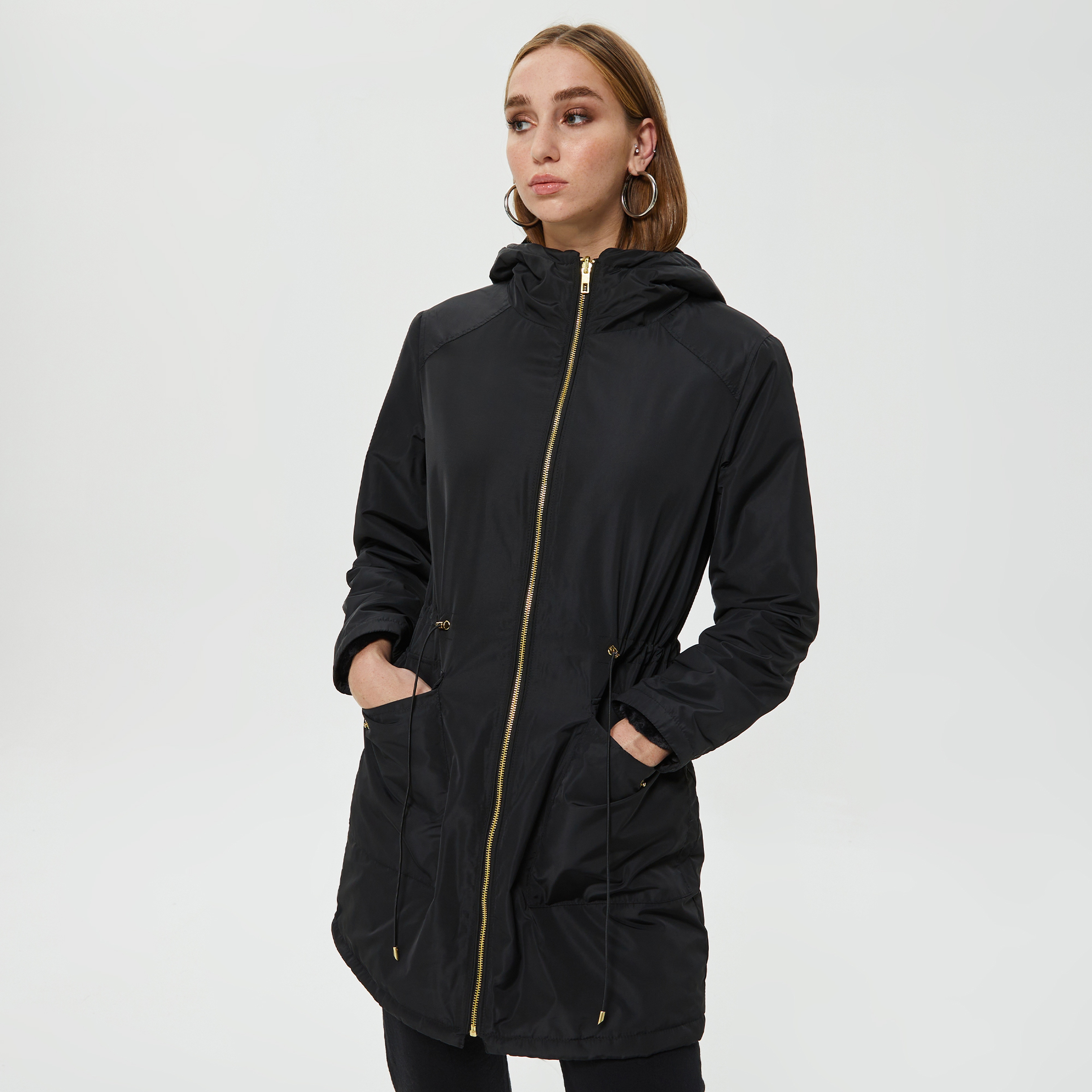 Only Onldahlia Fur Parka Kadın Siyah Ceket