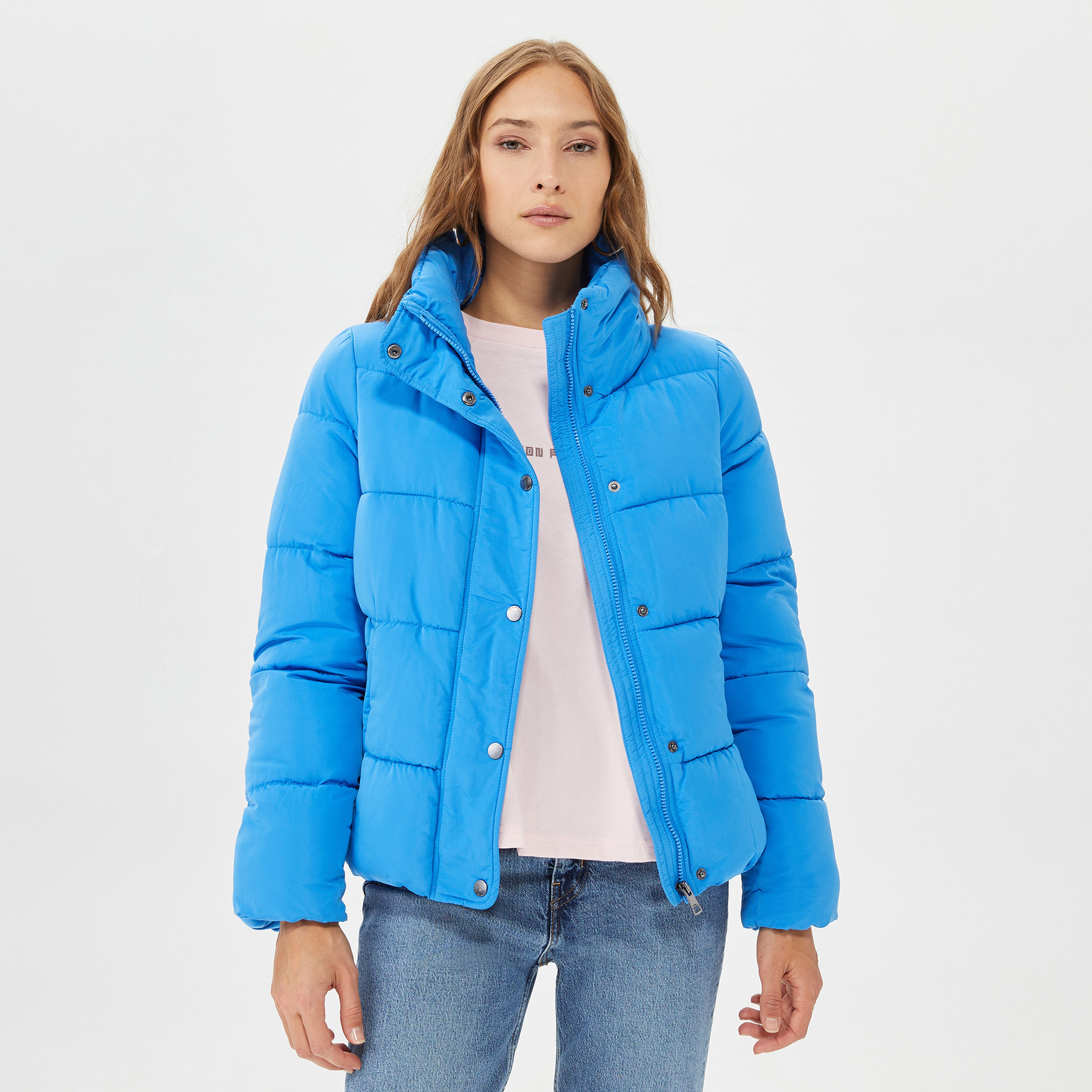 Only Onlcool Puffer Kadın Mavi Mont