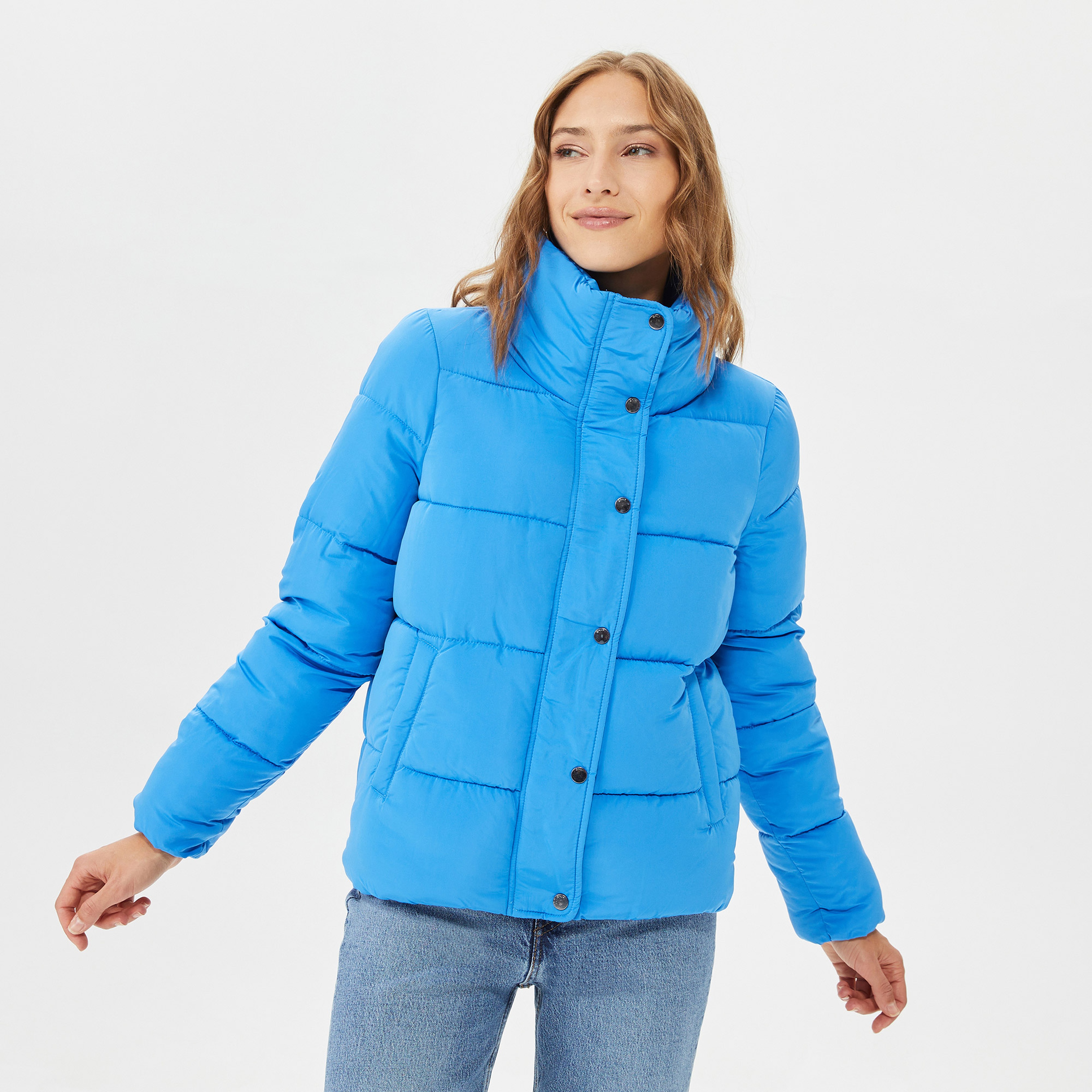 Only Onlcool Puffer Kadın Mavi Mont