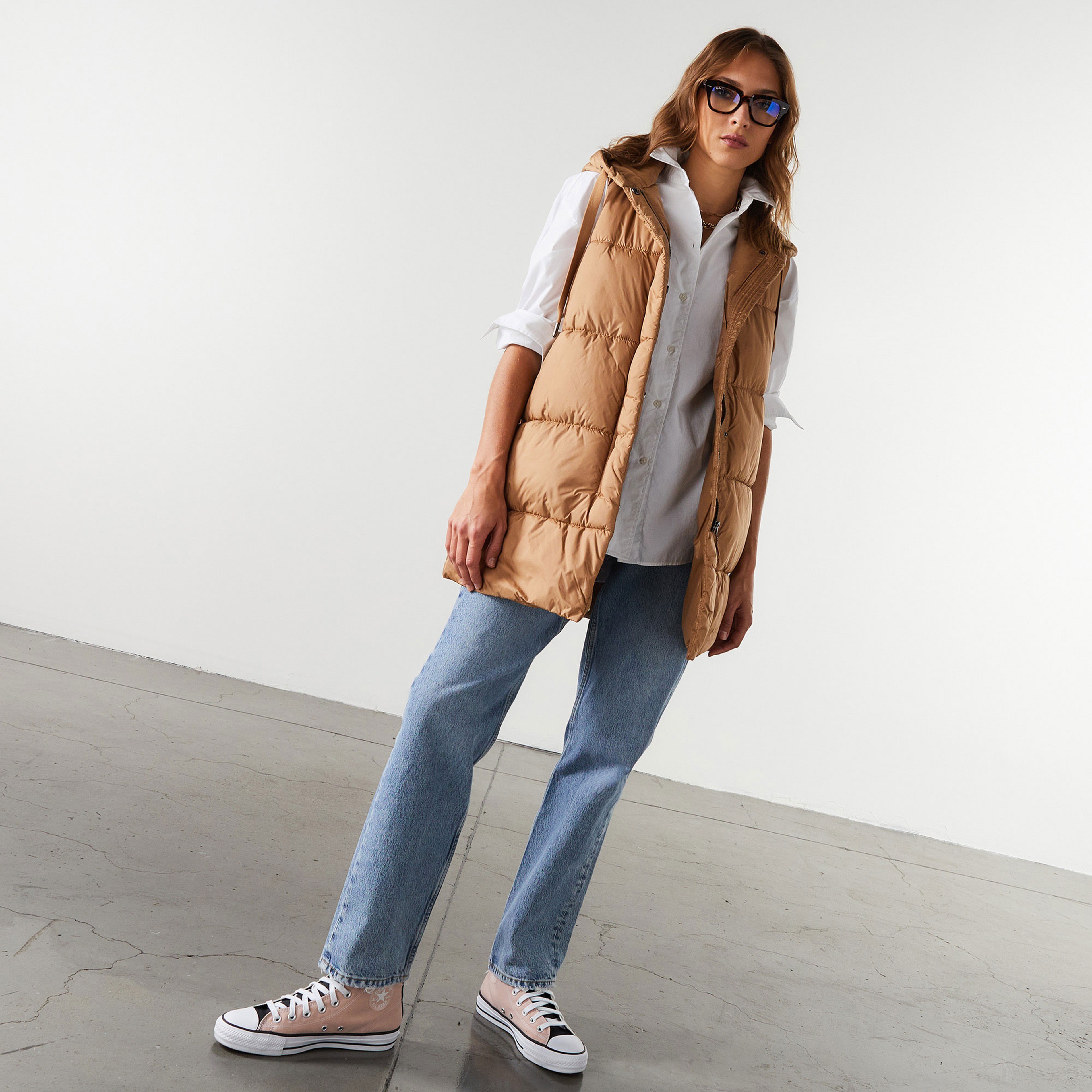 Only Onlnewasta Puffer Kadın Kahverengi Şişme Yelek