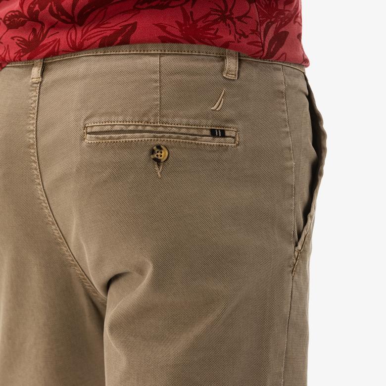 NAUTICA ERKEK SLIM FIT BEJ BERMUDA ŞORT