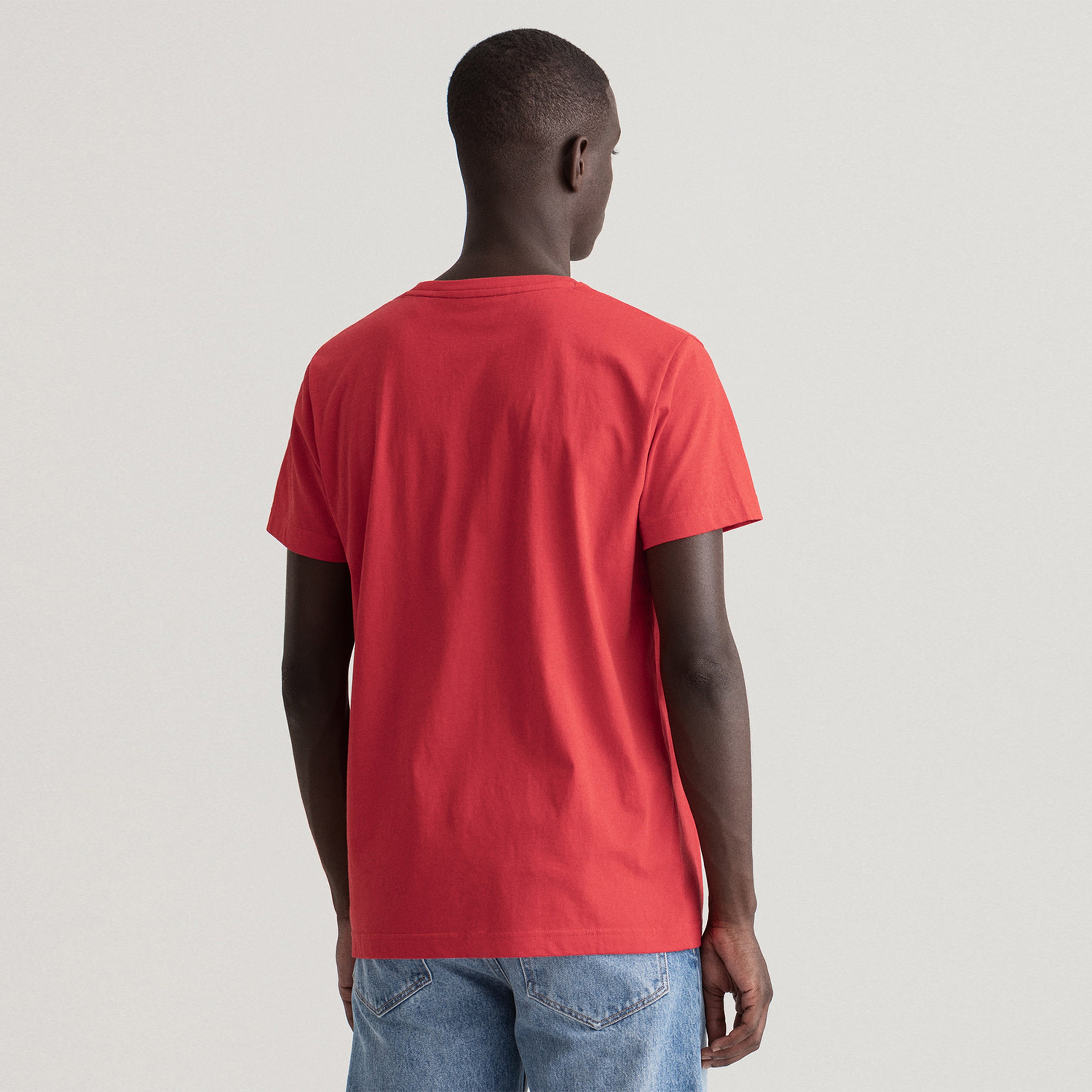 Gant Erkek Kırmızı Regular Fit Logolu T-shirt