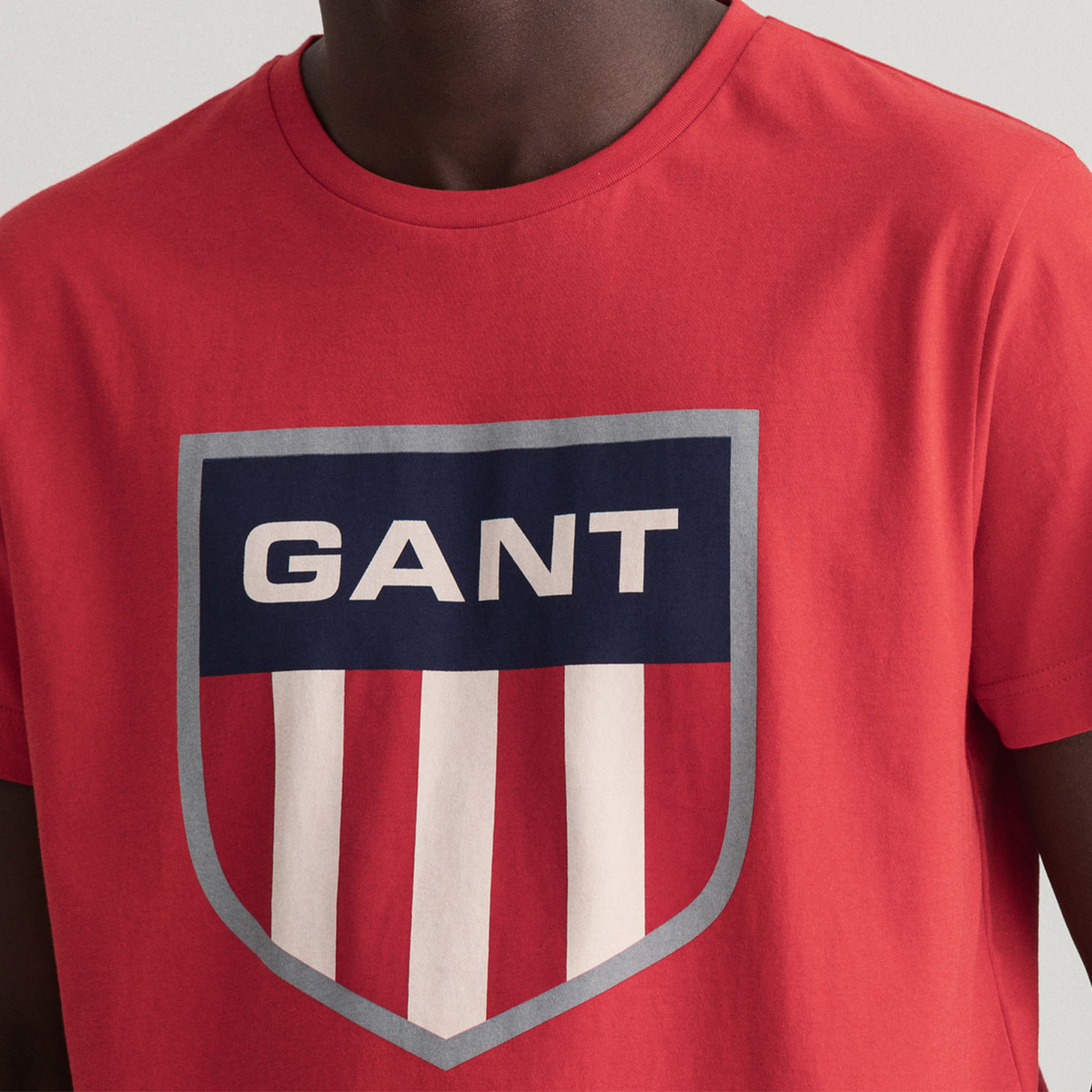 Gant Erkek Kırmızı Regular Fit Logolu T-shirt