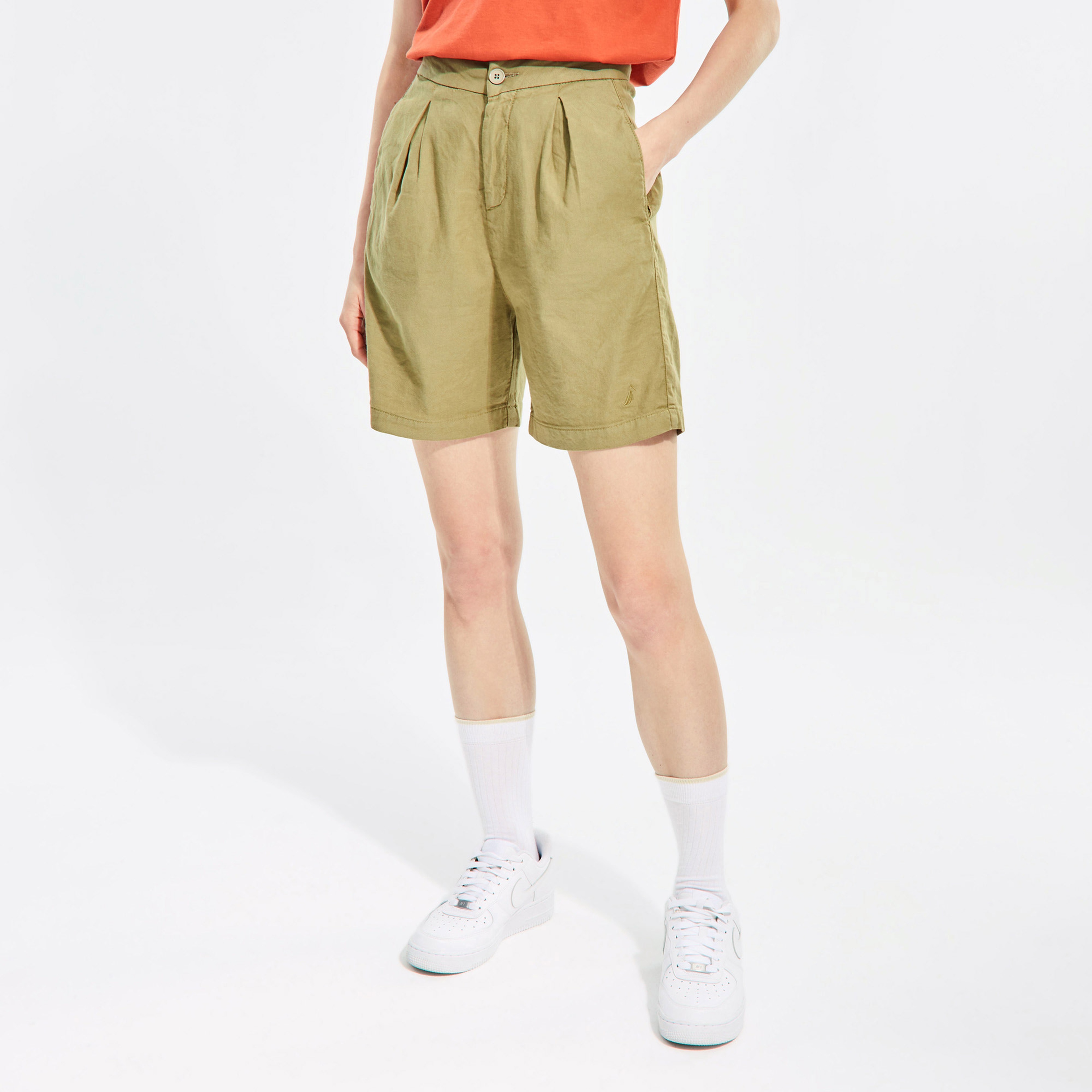 NAUTICA KADIN YEŞİL STANDART FIT ŞORT