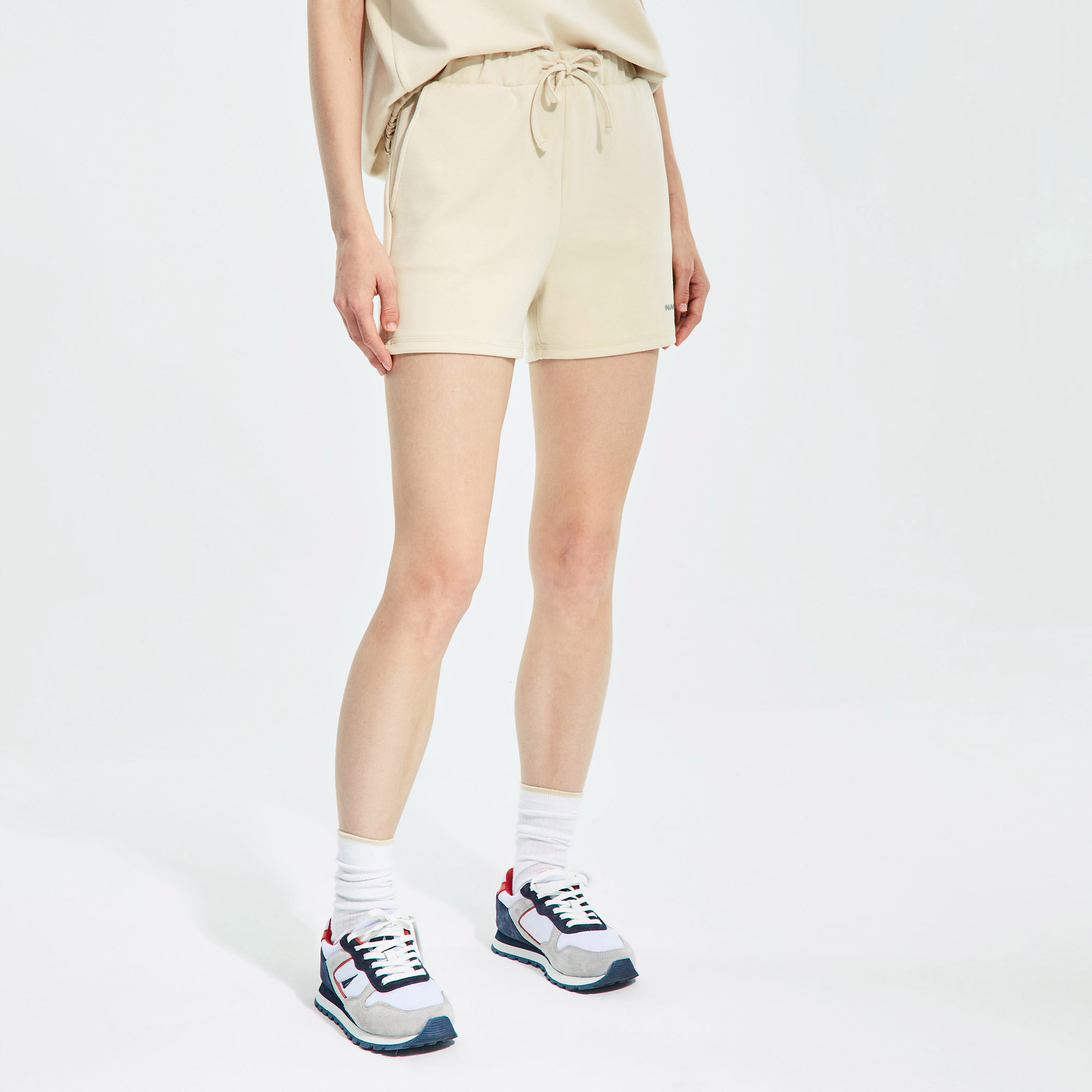 Nautica Kadın Bej Oversize Şort