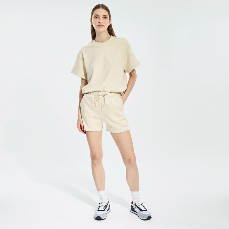 Nautica Kadın Bej Oversize Şort