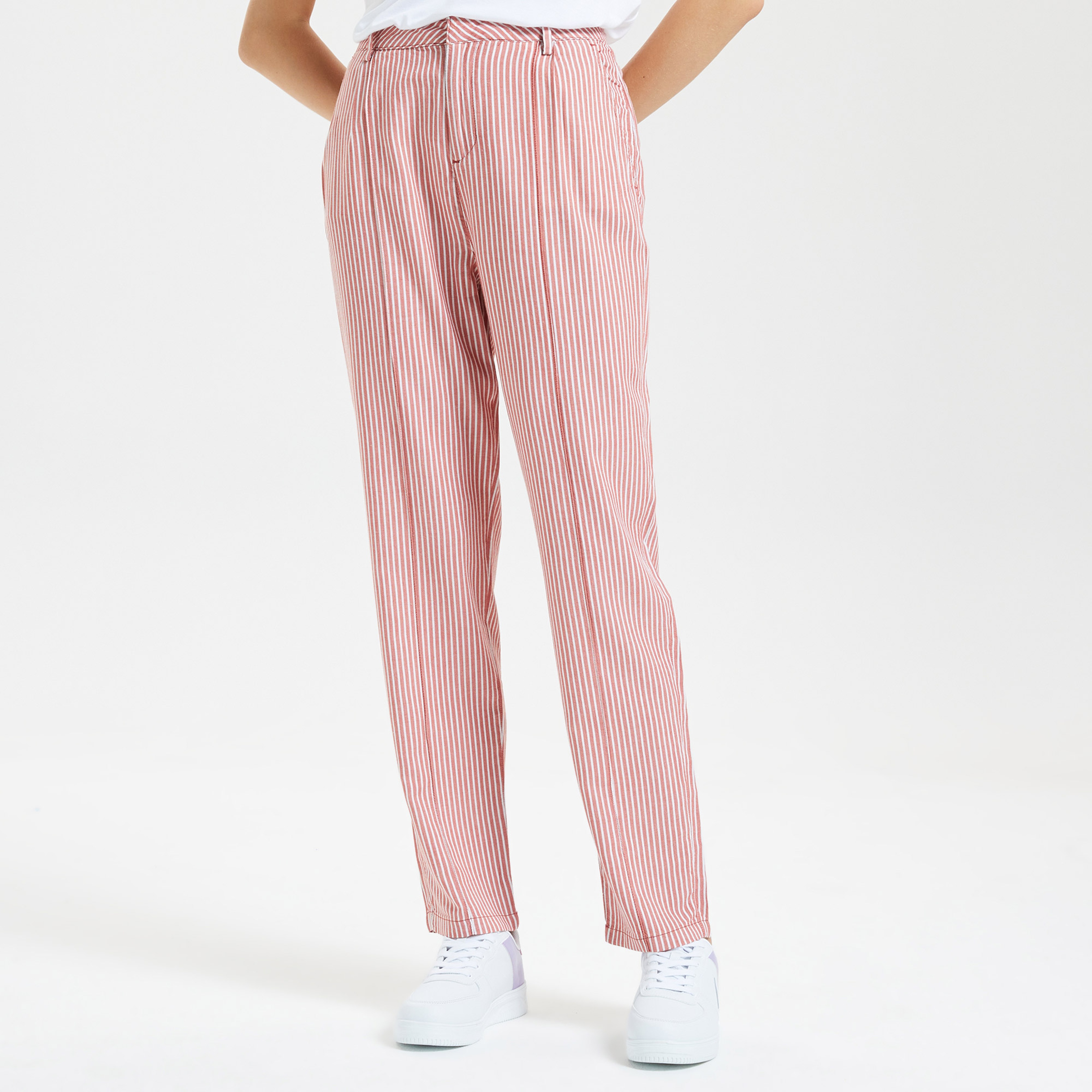 NAUTICA KADIN KIRMIZI STANDART FIT PANTOLON