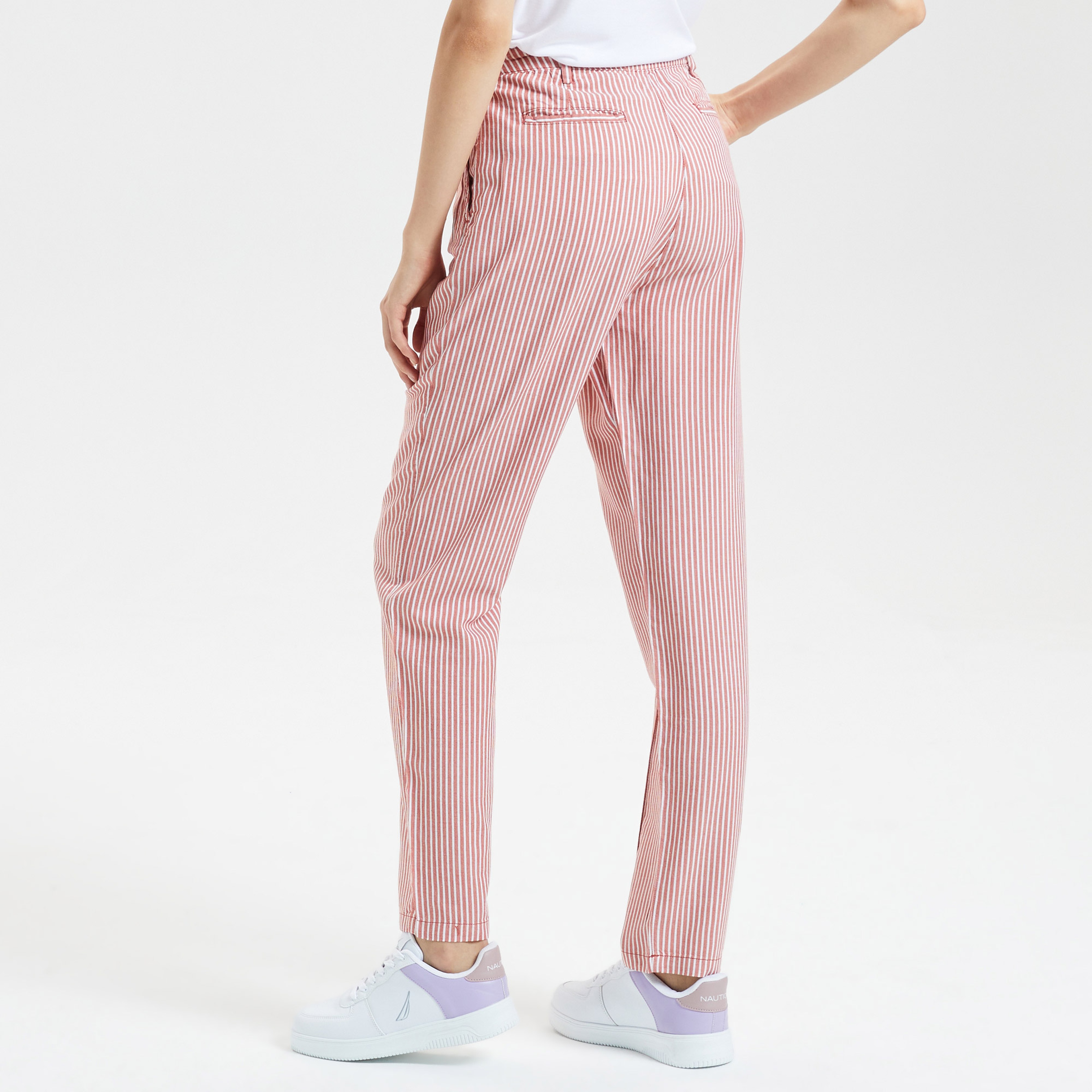 NAUTICA KADIN KIRMIZI STANDART FIT PANTOLON