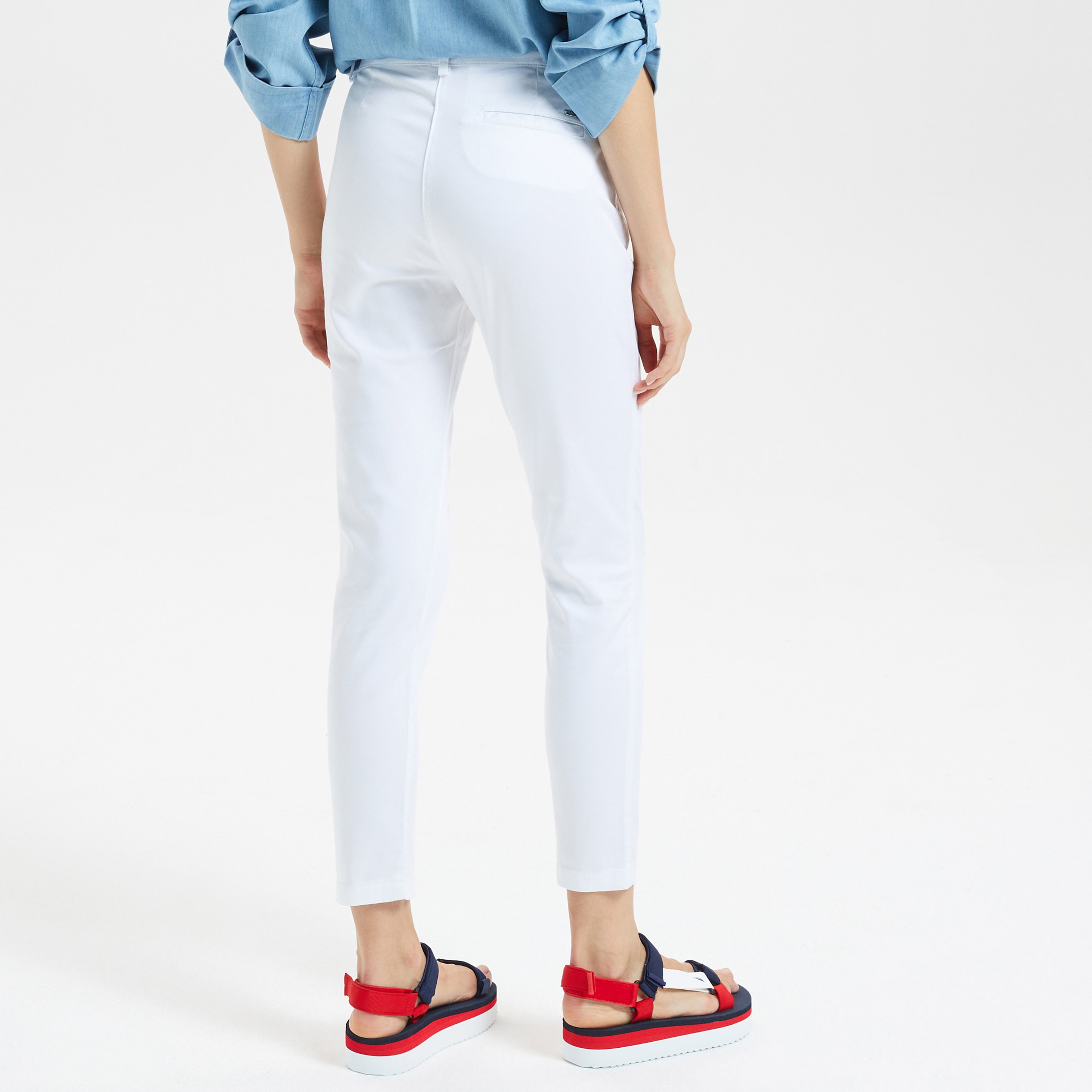 NAUTICA KADIN BEYAZ SLIM FIT CHINO PANTOLON