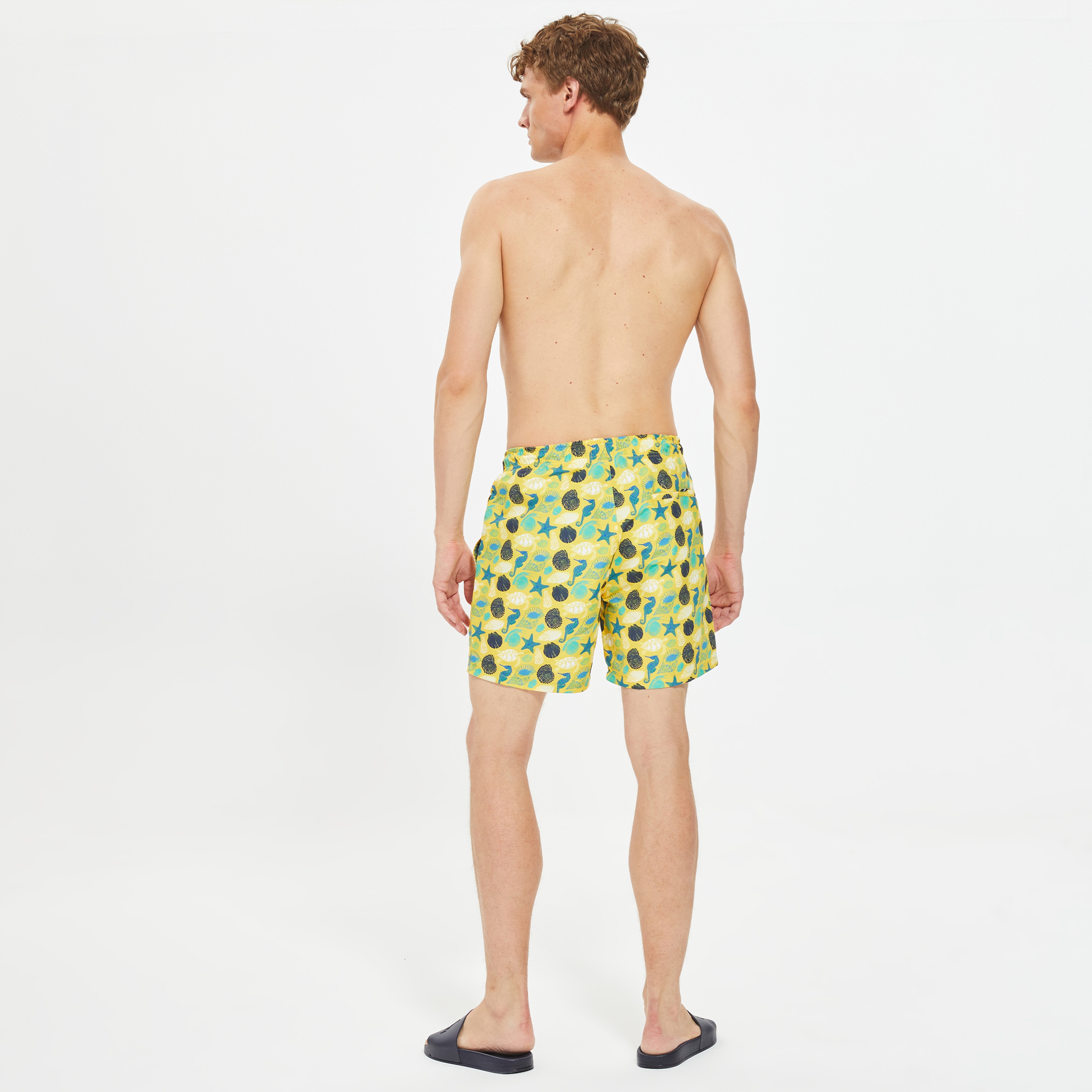 Nautica Erkek Sarı Standart Fit Şort Mayo