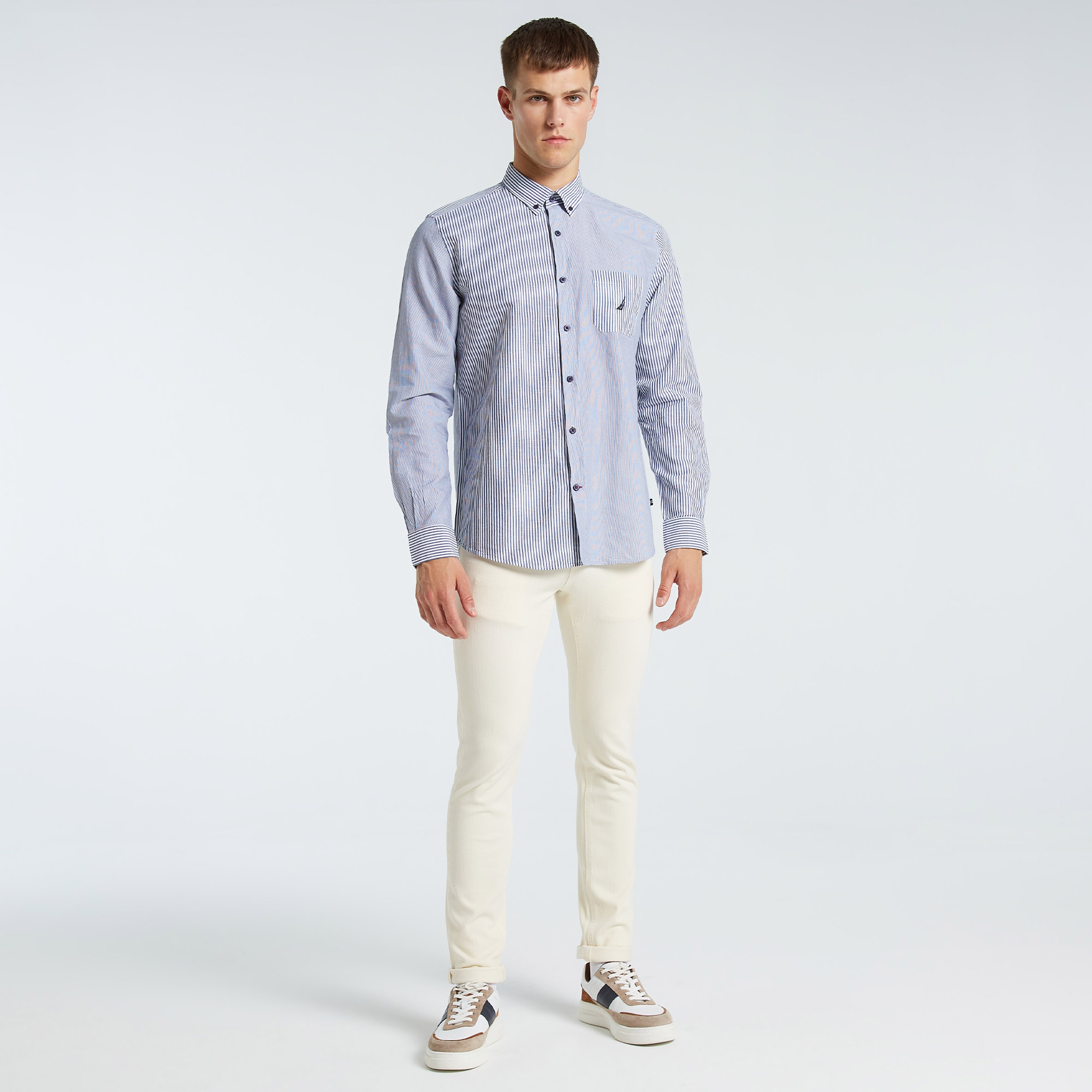 NAUTICA ERKEK LACİVERT CLASSIC FIT UZUN KOLLU GÖMLEK