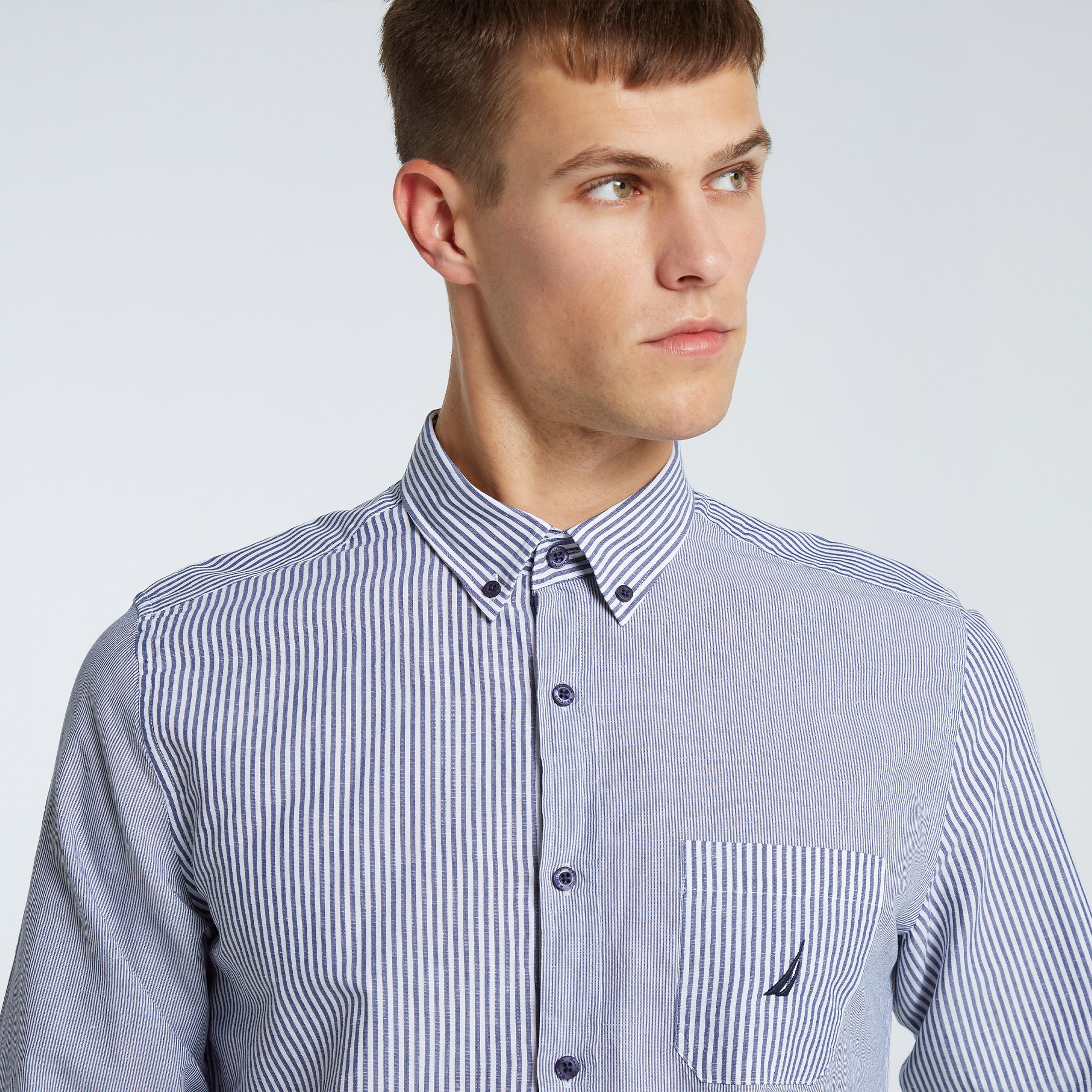 NAUTICA ERKEK LACİVERT CLASSIC FIT UZUN KOLLU GÖMLEK