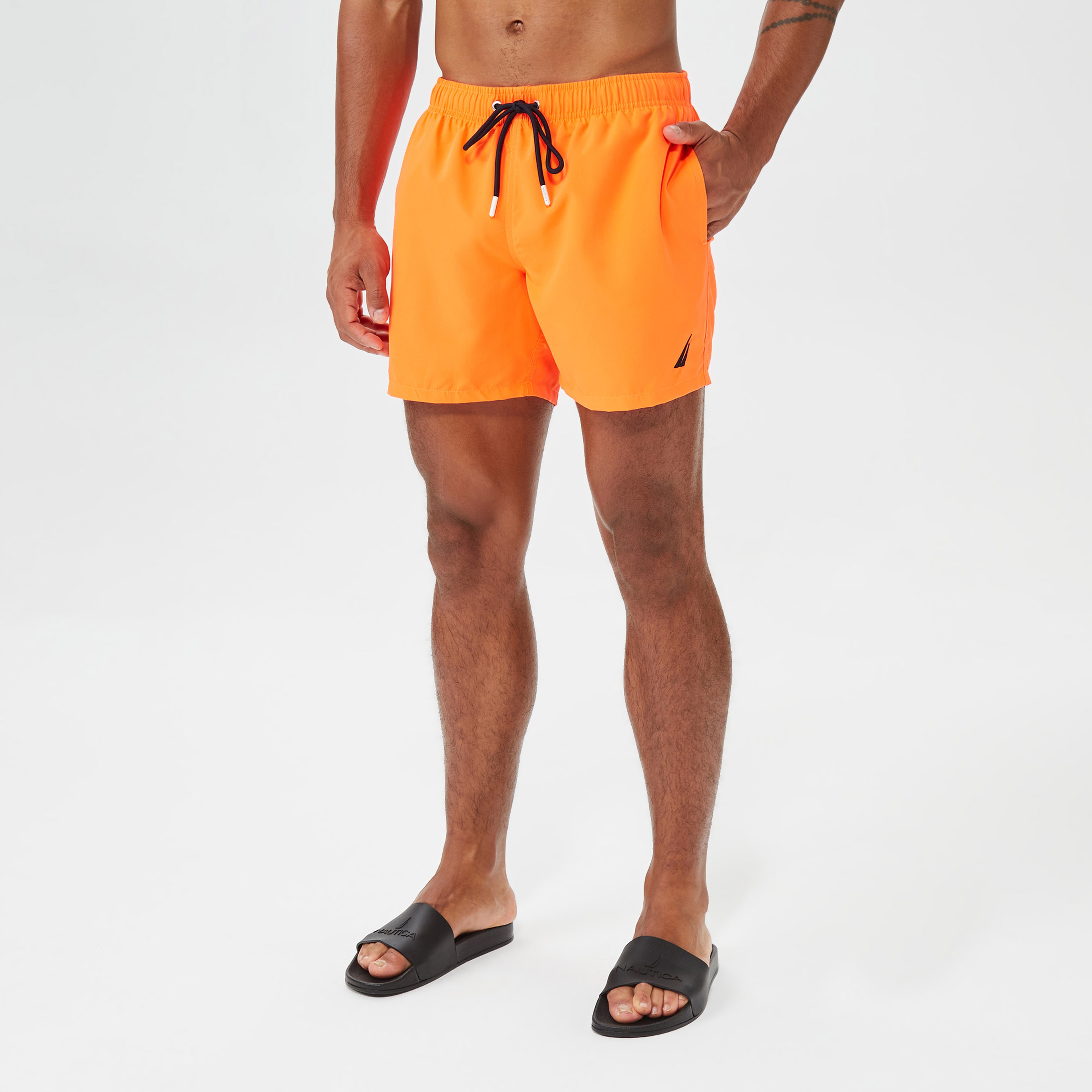 Nautica Erkek Turuncu Standart Fit Mayo Şort