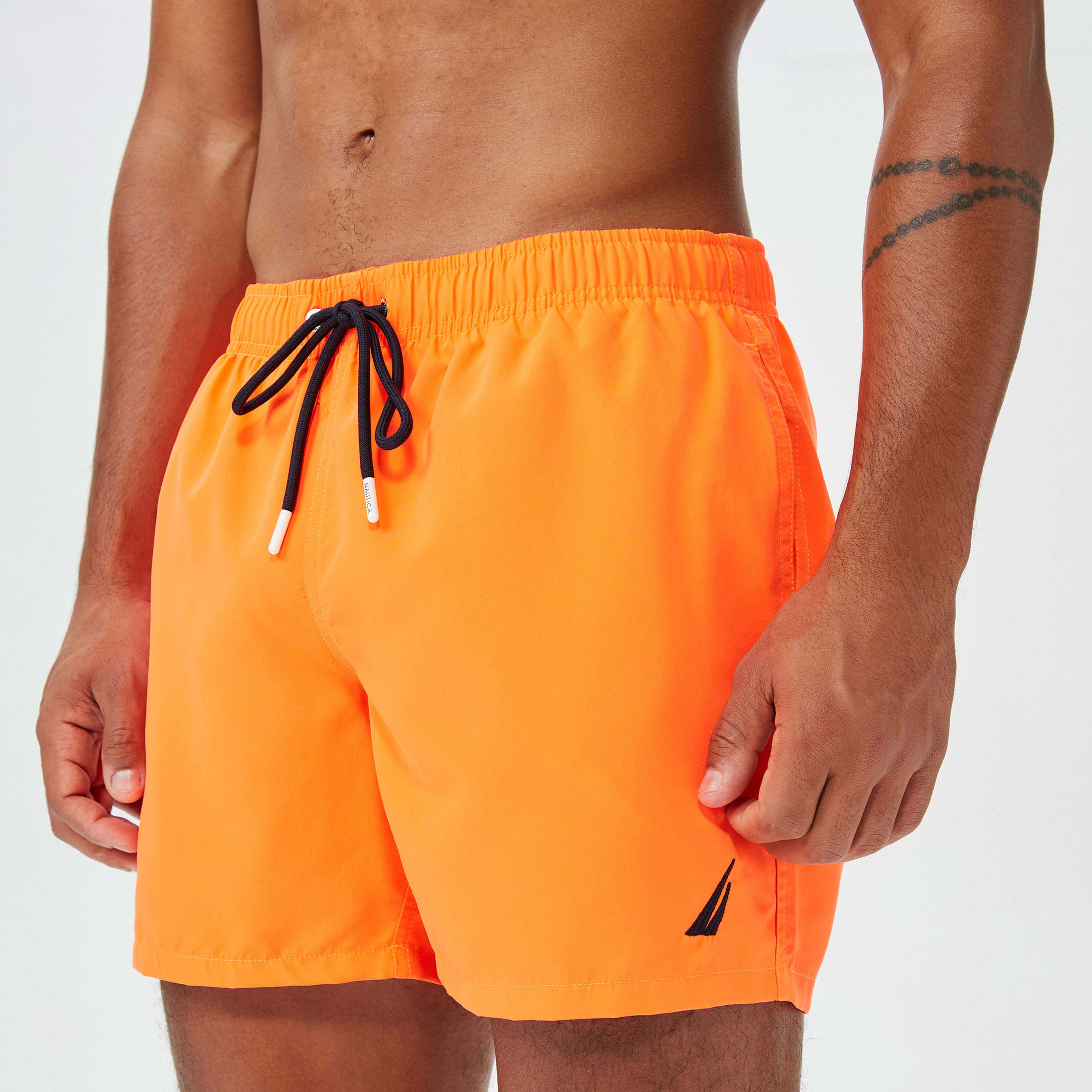 Nautica Erkek Turuncu Standart Fit Mayo Şort