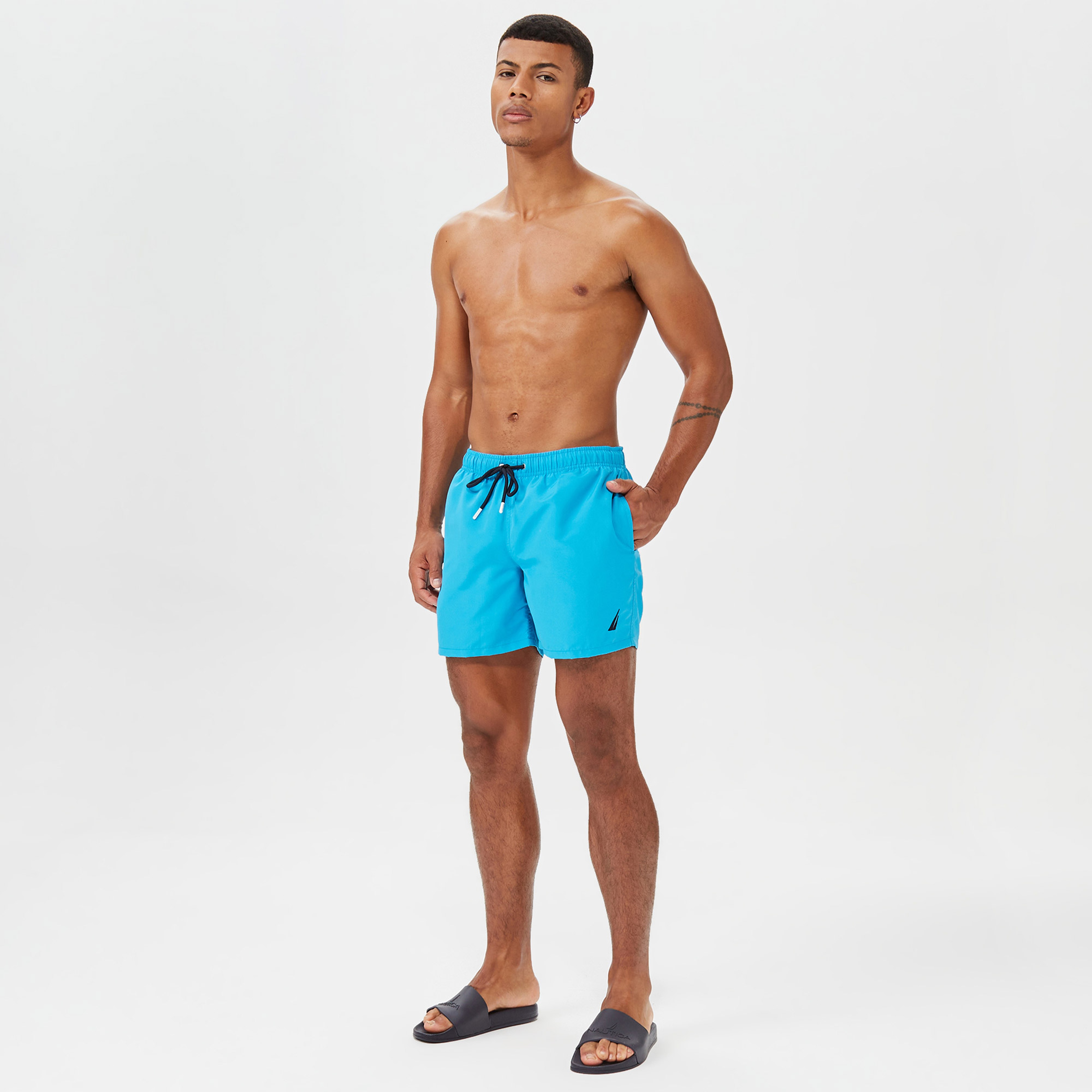 NAUTICA ERKEK MAVİ STANDART FIT MAYO ŞORT